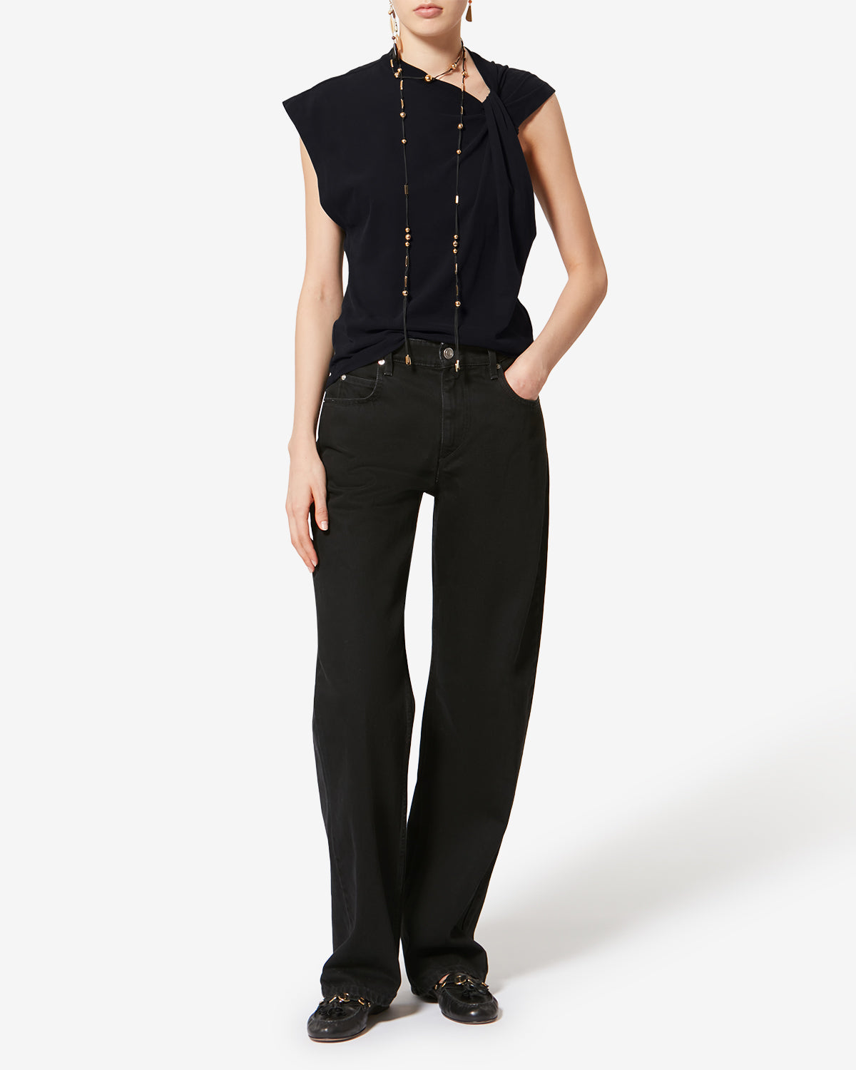 Nayda アシンメトリー 半袖tシャツ - 黒 - Woman - 2