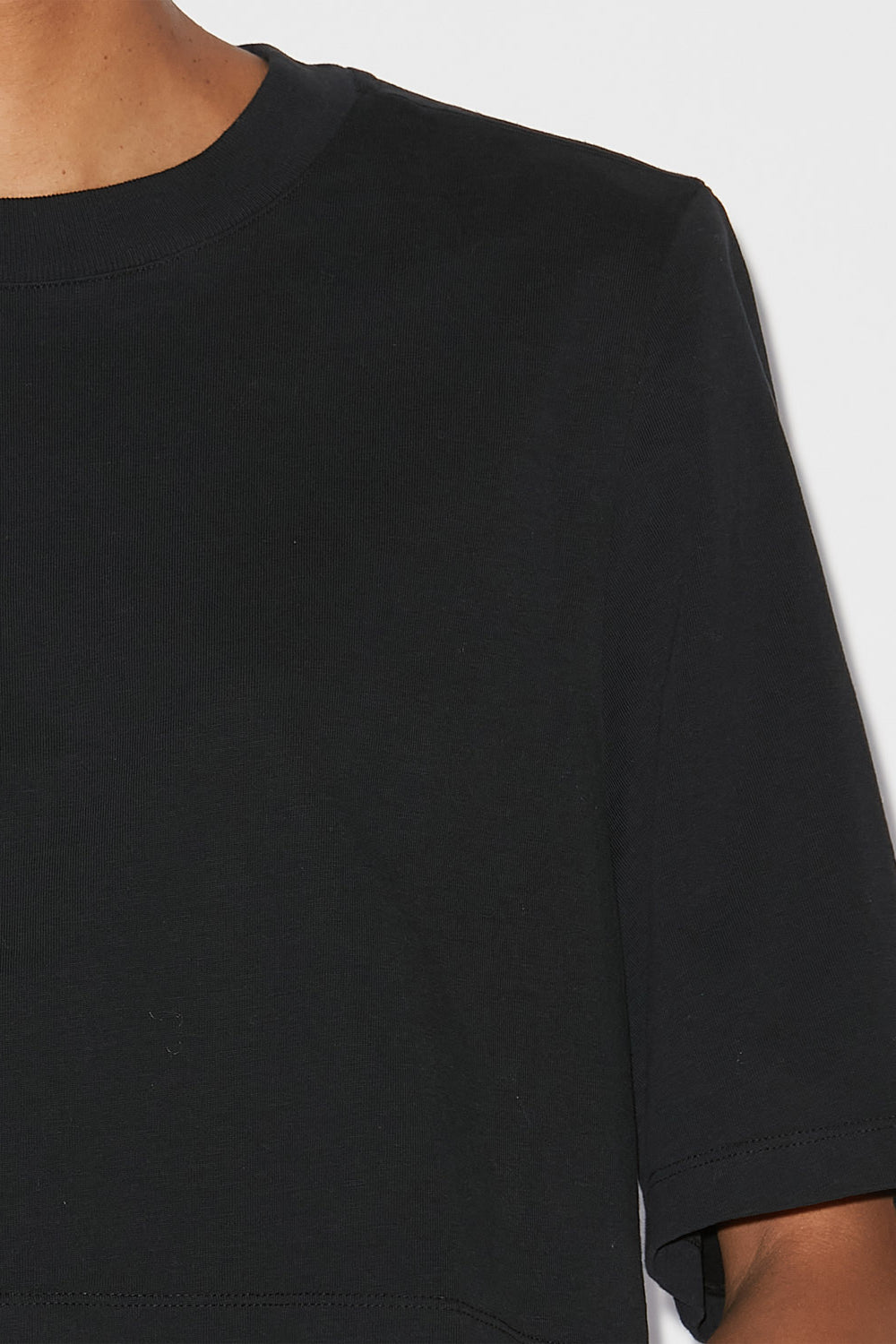 Zaely 無地 コットン ショート丈tシャツ - 黒 - Woman - 6