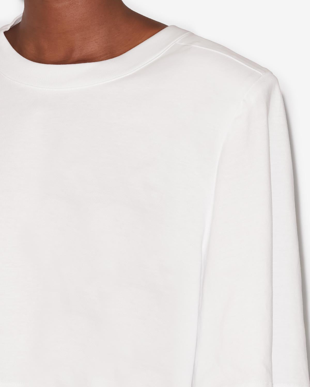 T-shirt corta zaely in cotone - Bianco - Woman - 3