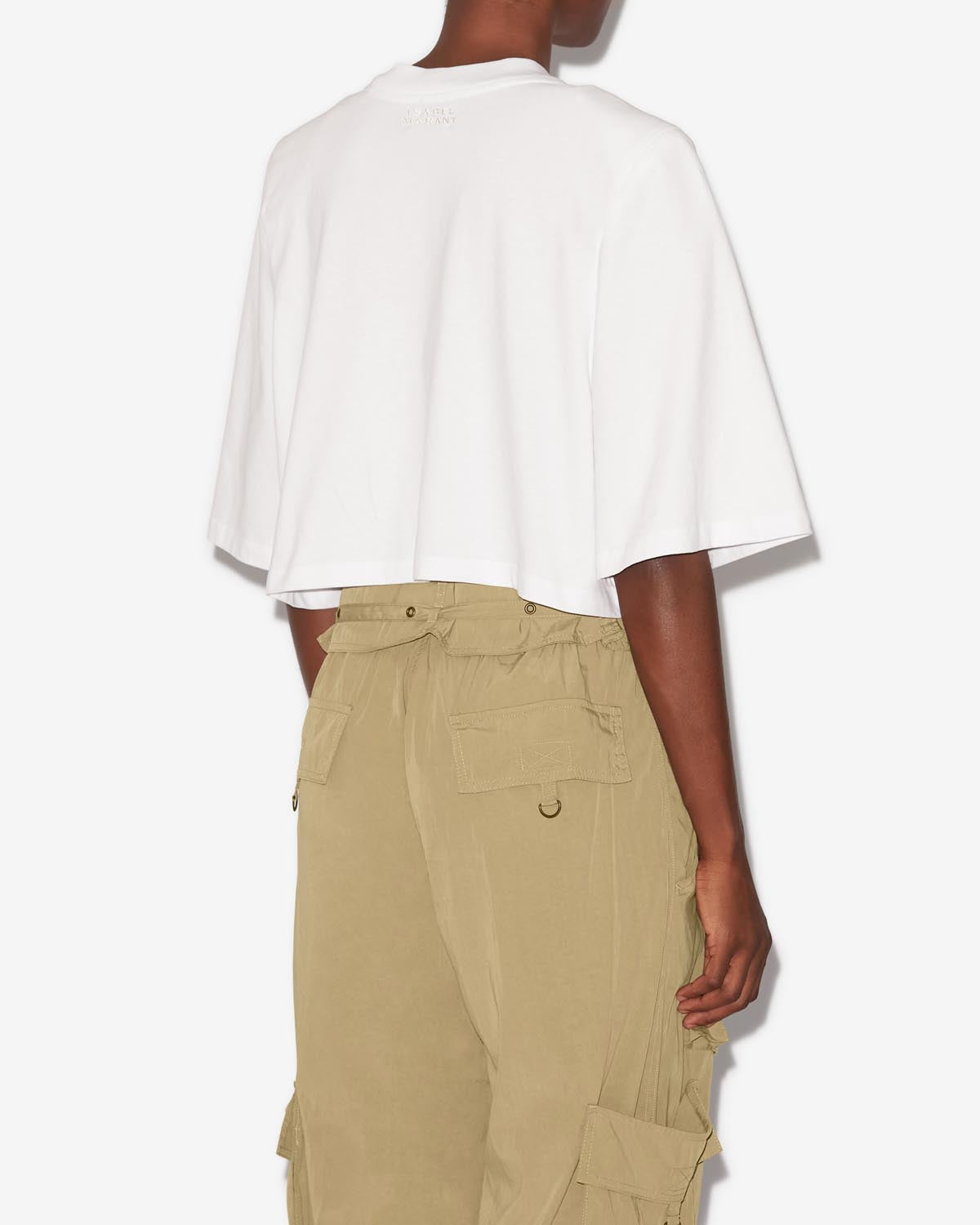 T-shirt corta zaely in cotone - Bianco - Woman - 7