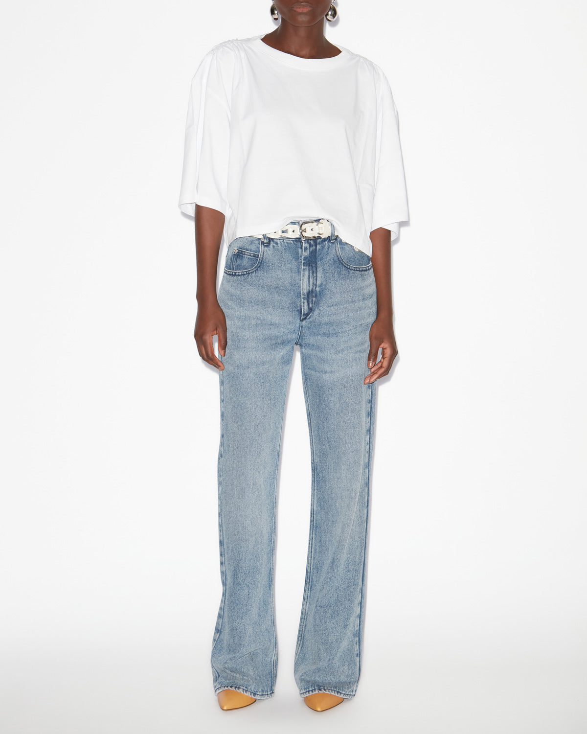 Laurea 無地コットン クロップド tシャツ - 白 - Woman - 1