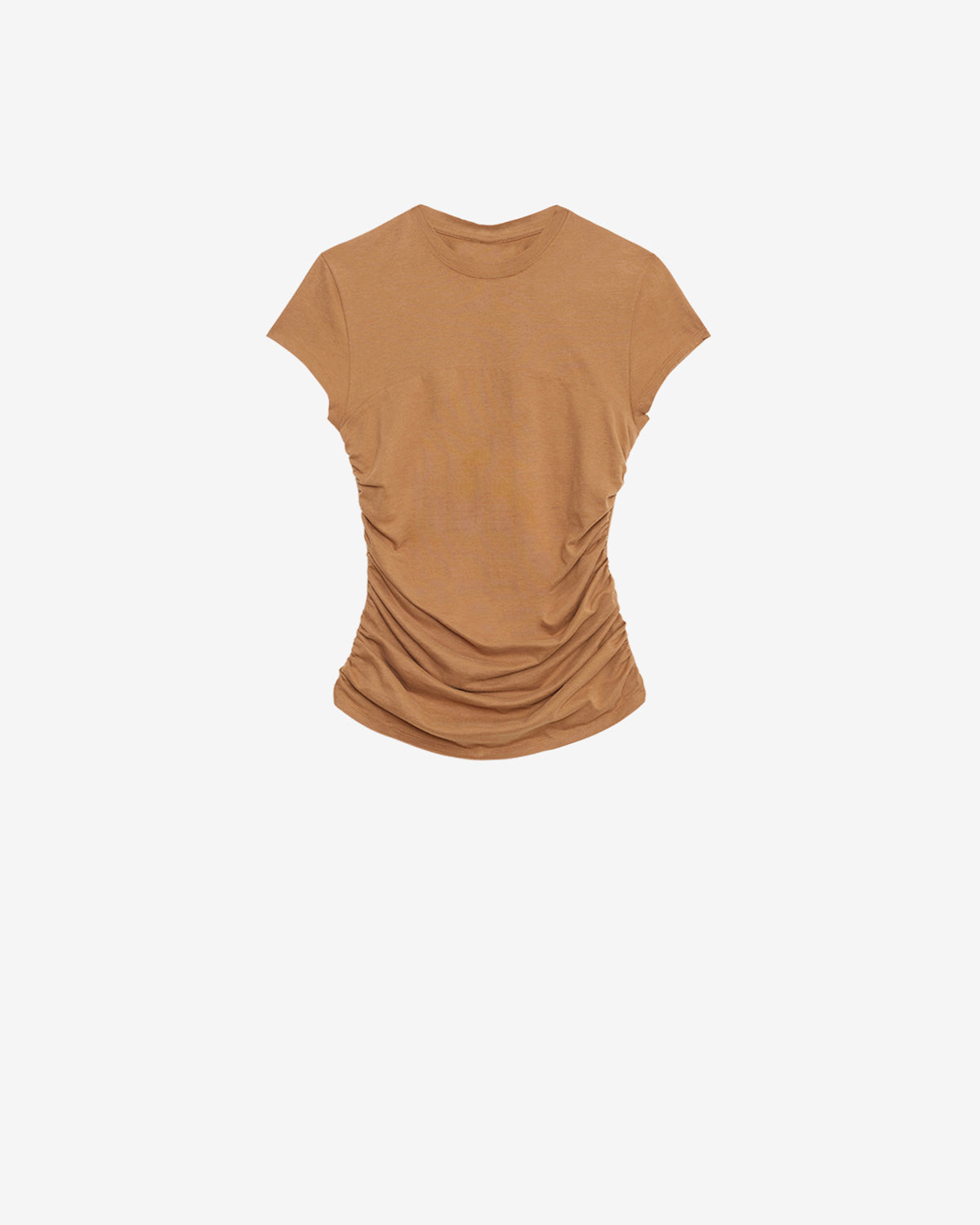 Maelie gathered t-shirt - Caramel - Woman - 5