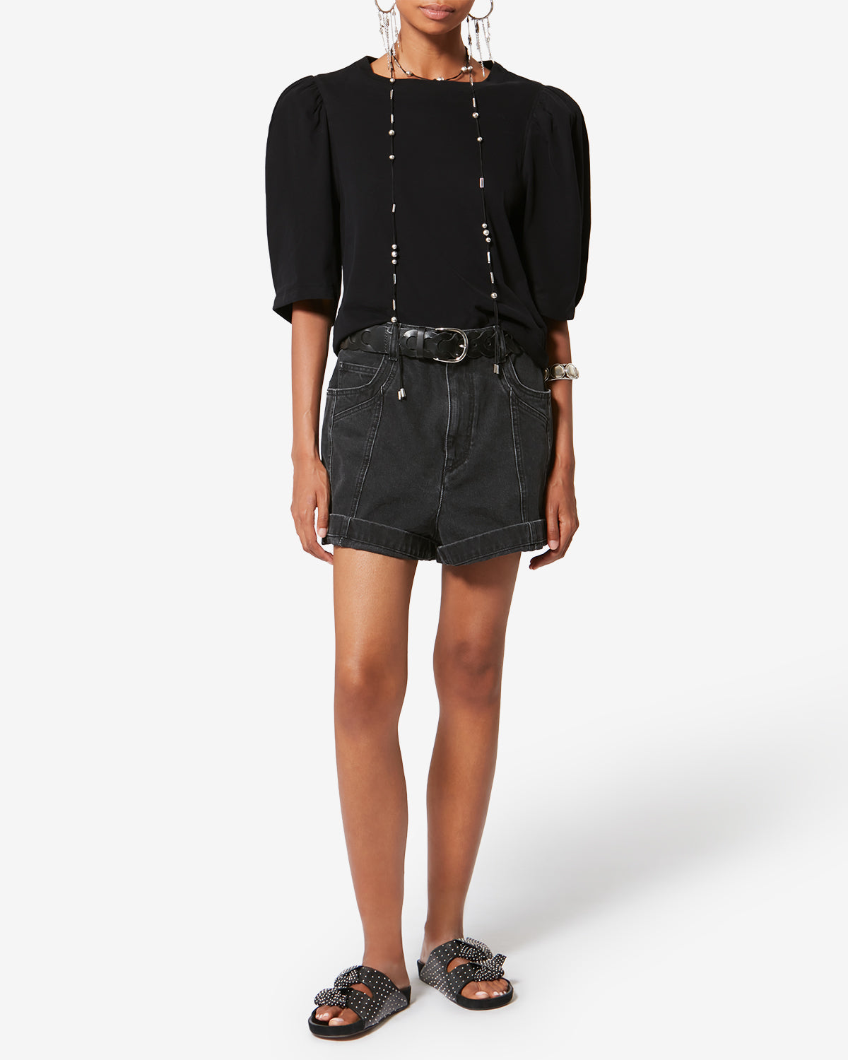 Maeliss organic cotton t-shirt - Black - Woman - 1