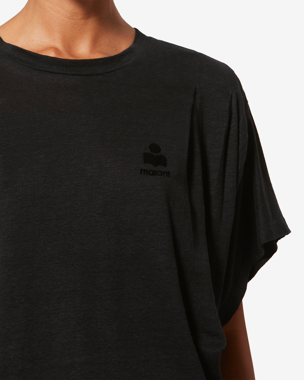 Kyanzae 리넨 로고 티셔츠 - 검은색 - Woman - 2