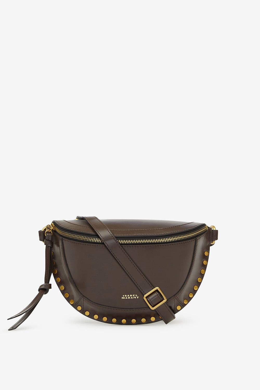 스카노(skano) 송아지 가죽 바나나 백 - 어두운 갈색 - Woman - 1