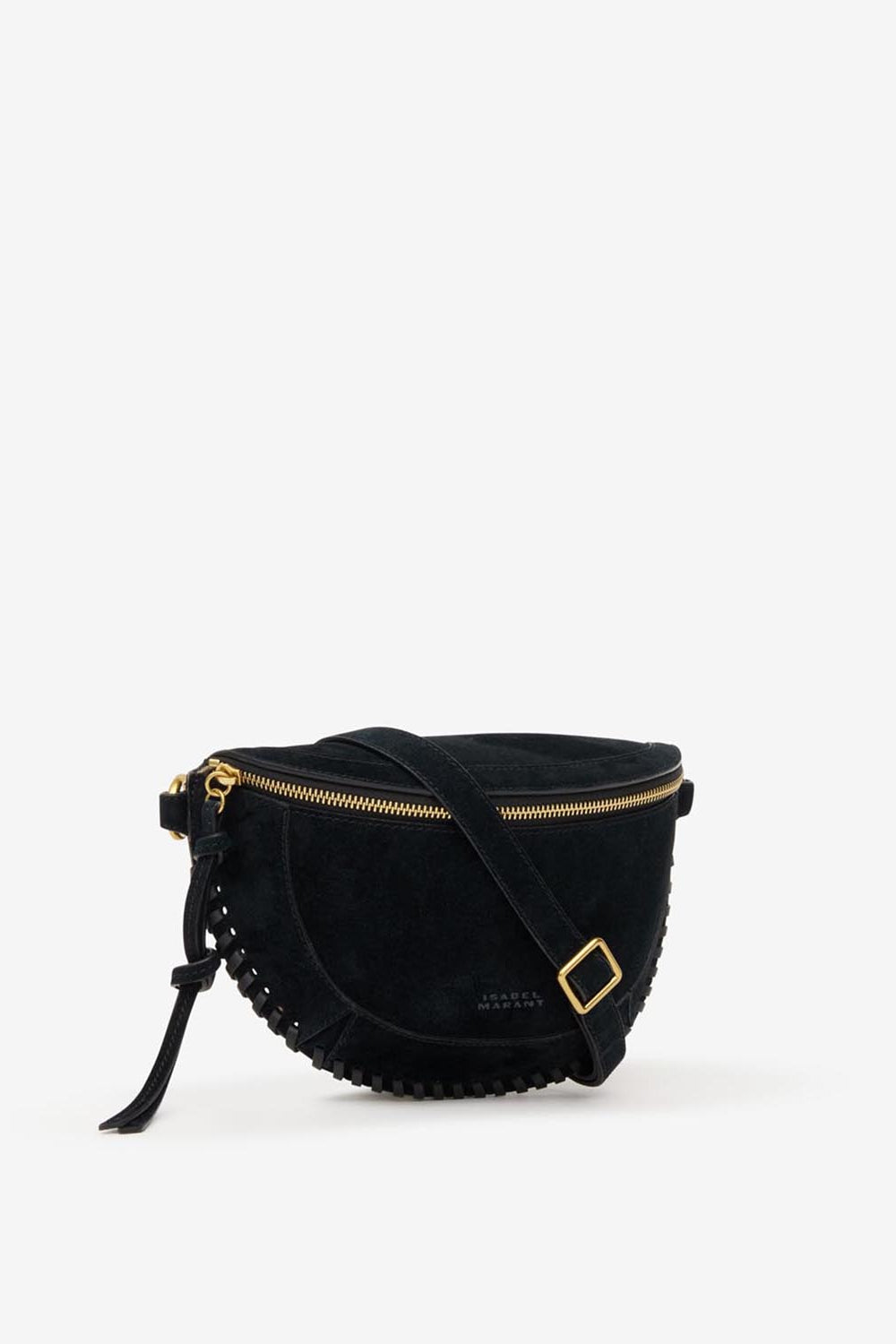 Skano belt bag in braided suede leather - Black - Woman - 3