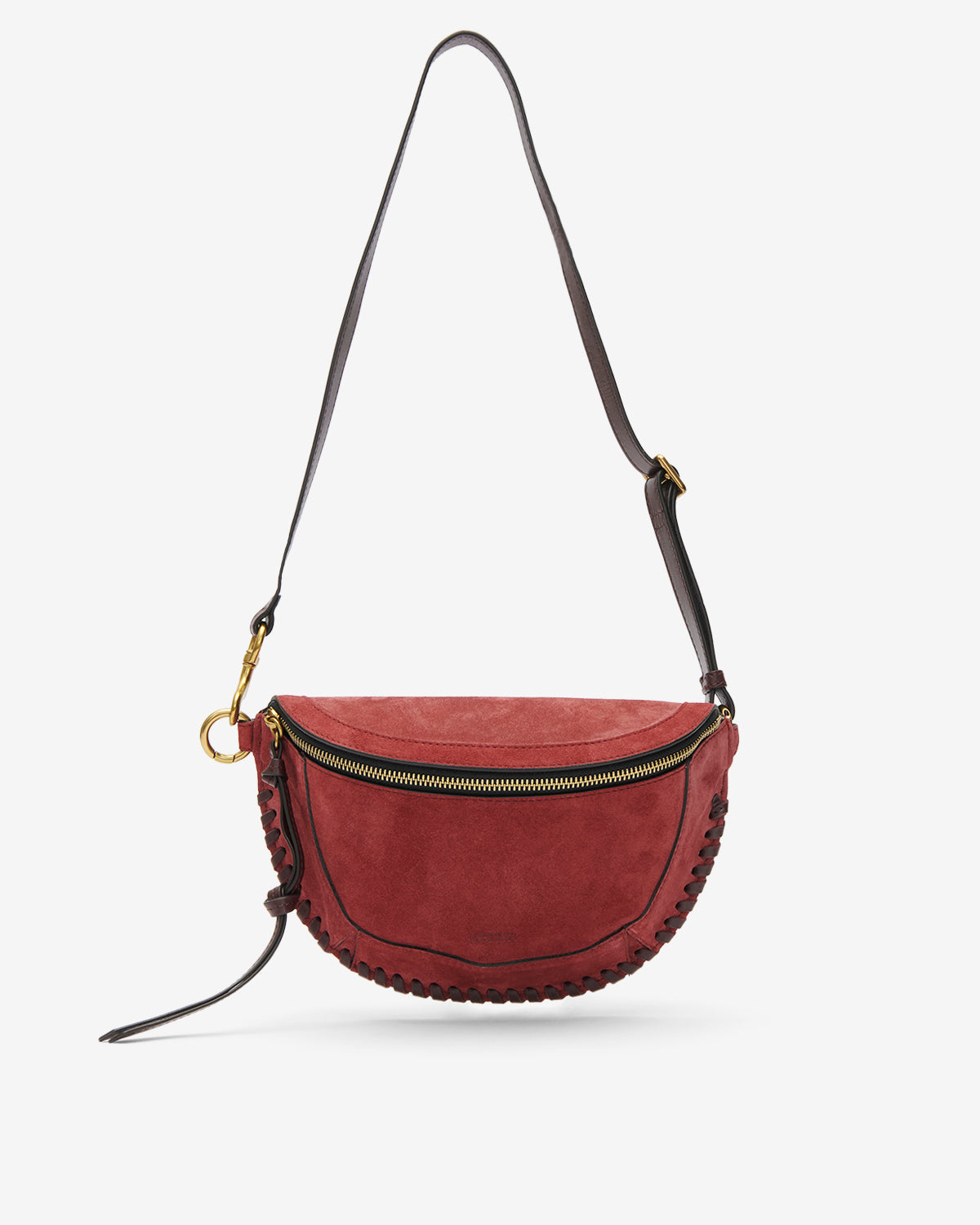 Riñonera skano de piel de ante de becerro trenzada - Berry - Woman - 5