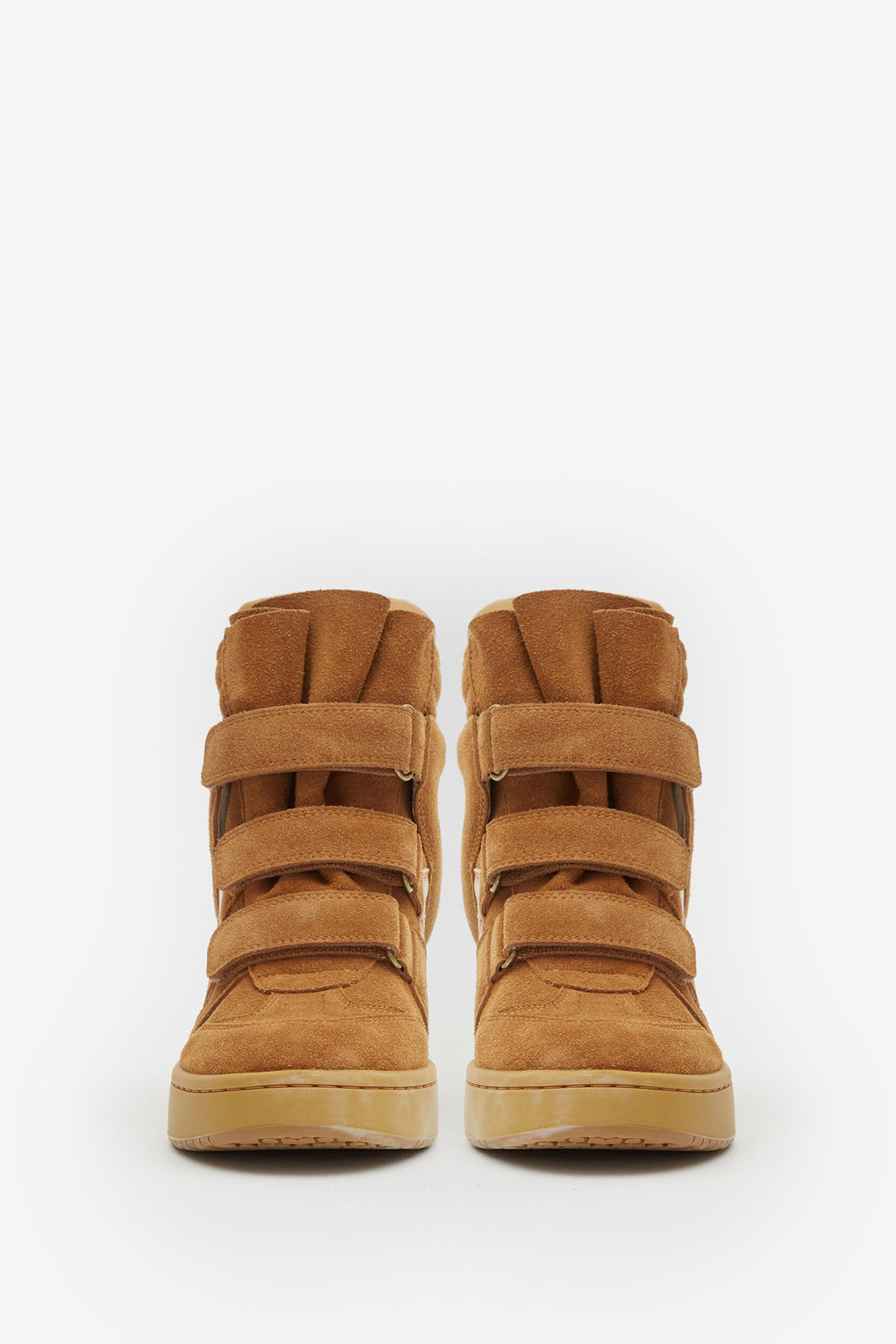 Baskets montantes compensées en cuir im3 - Cognac - Woman - 4