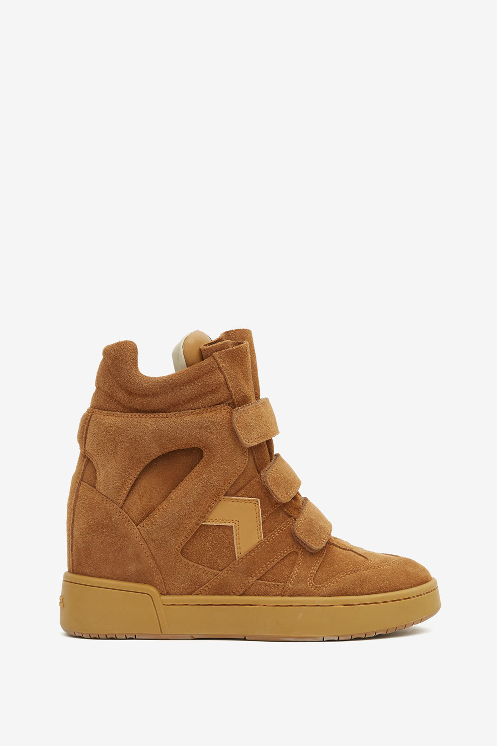 Baskets montantes compensées en cuir im3 - Cognac - Woman - 1