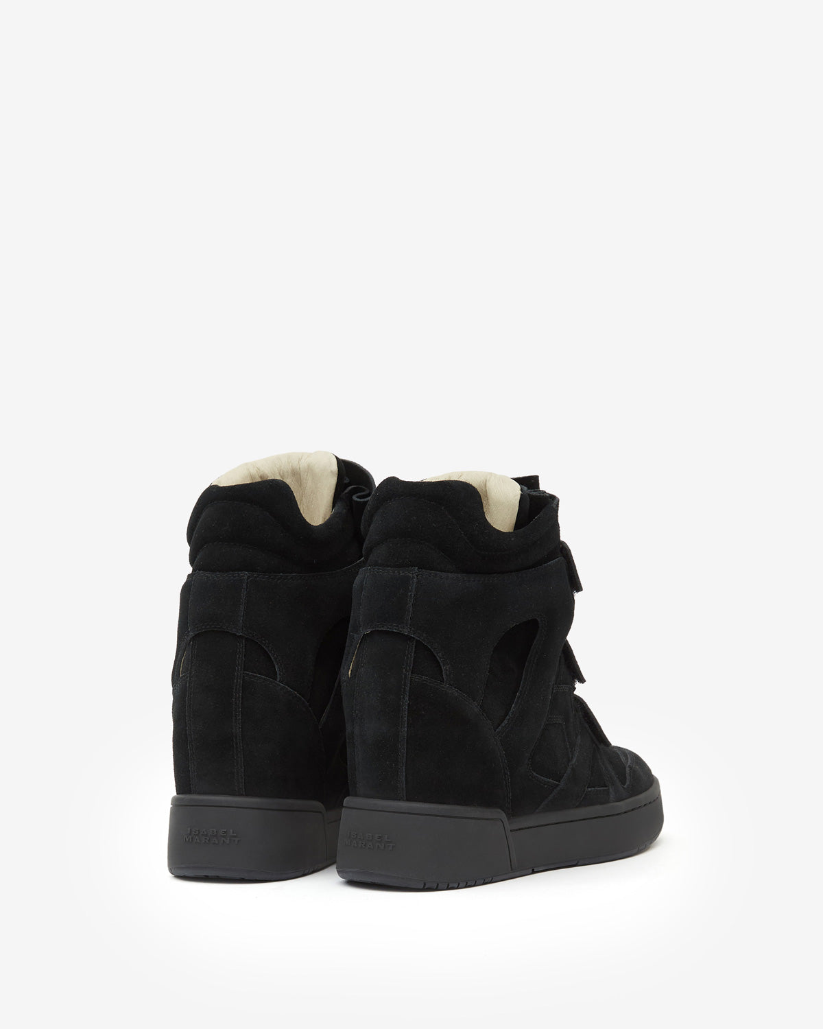 Black on black wedge sneakers online