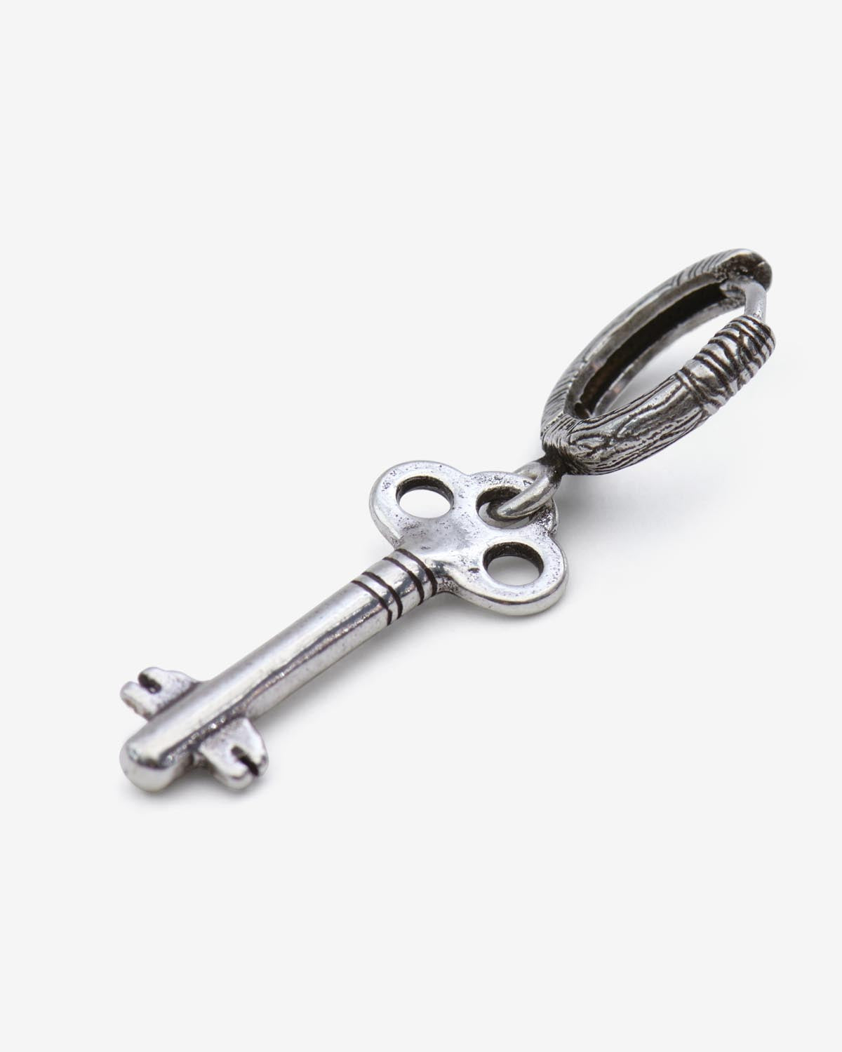 Key of love earring Man Silver 2