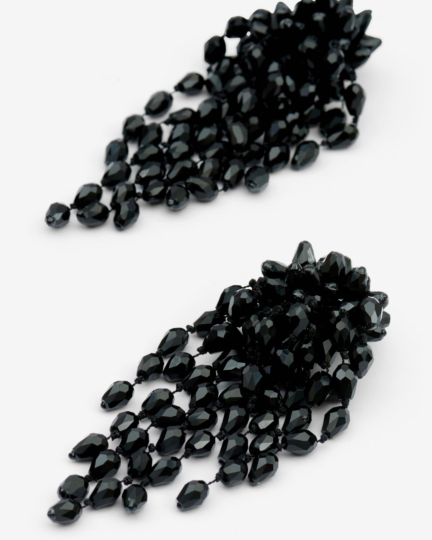 Hanabi 구슬 펜던트 이어링 - Black and silver - Woman - 2