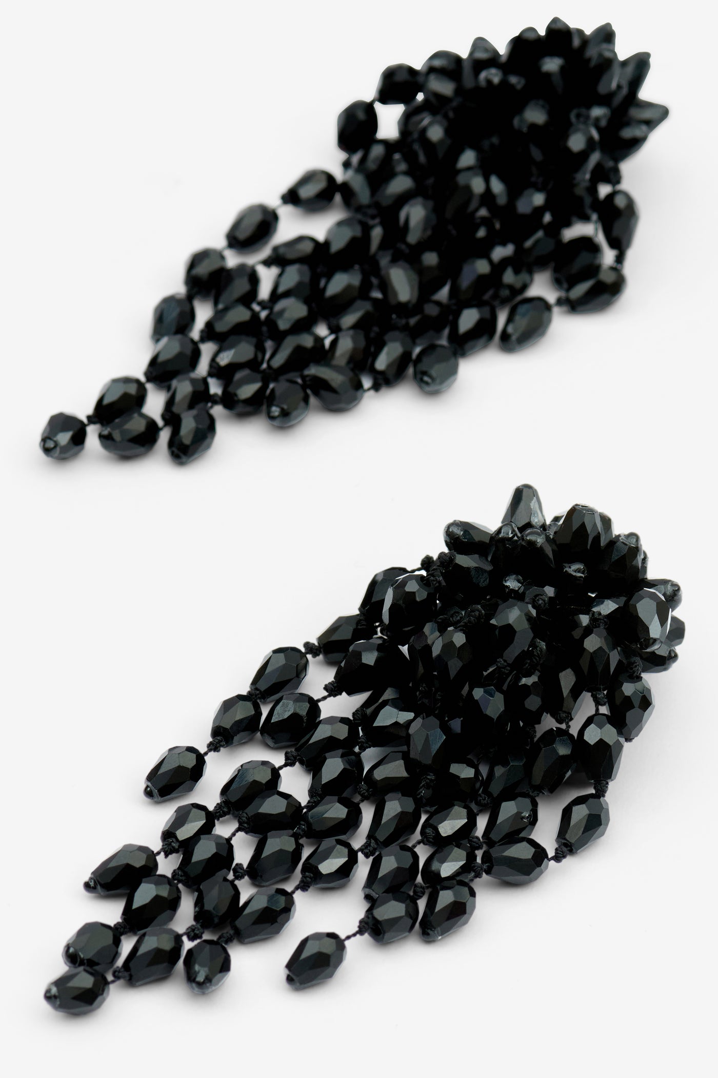 Hanabi 구슬 펜던트 이어링 - Black and silver - Woman - 2