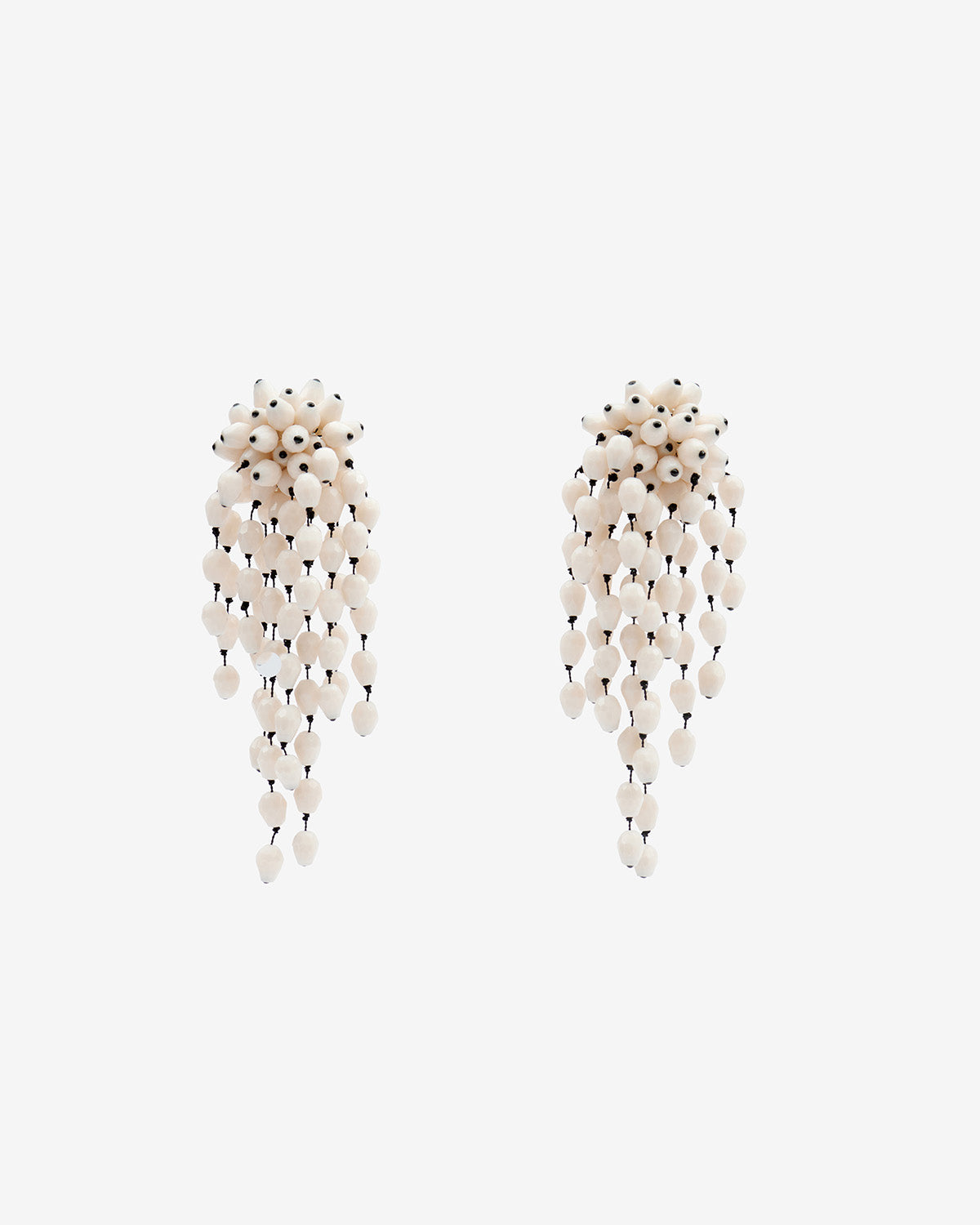 Hanabi earrings Woman Ecru-silver 1