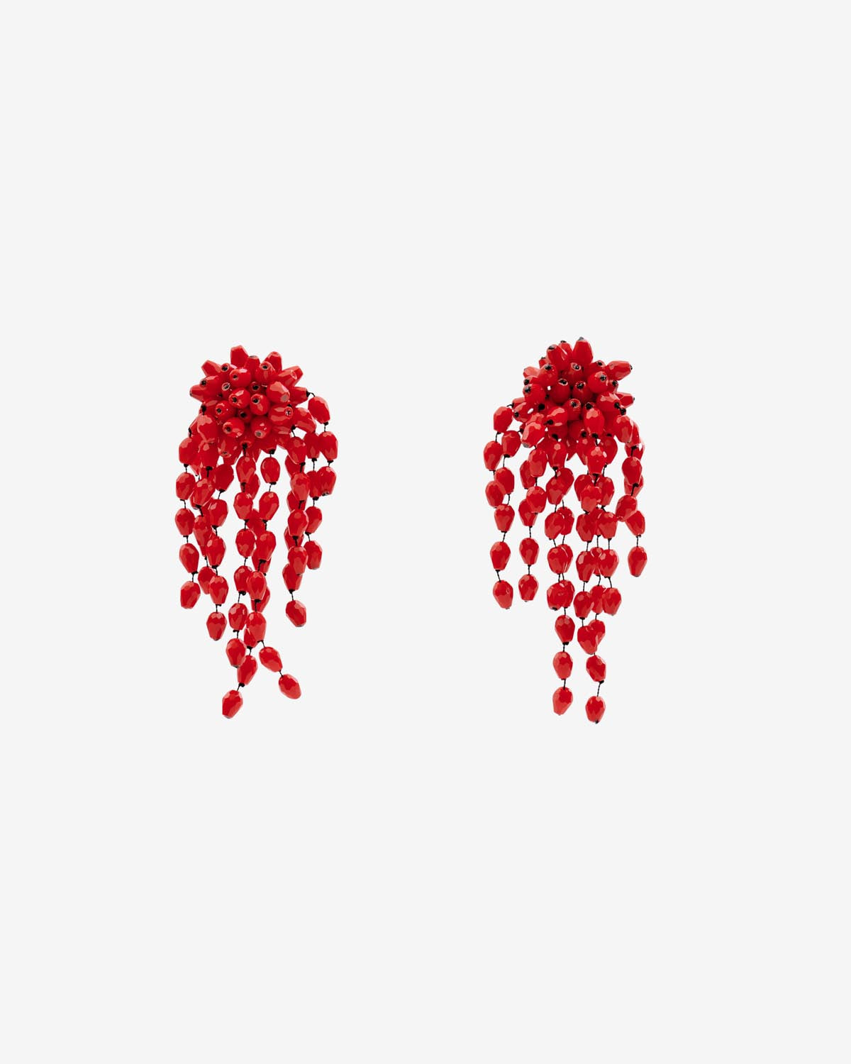 Boucles d'oreilles hanabi Woman Rouge-argenté 3