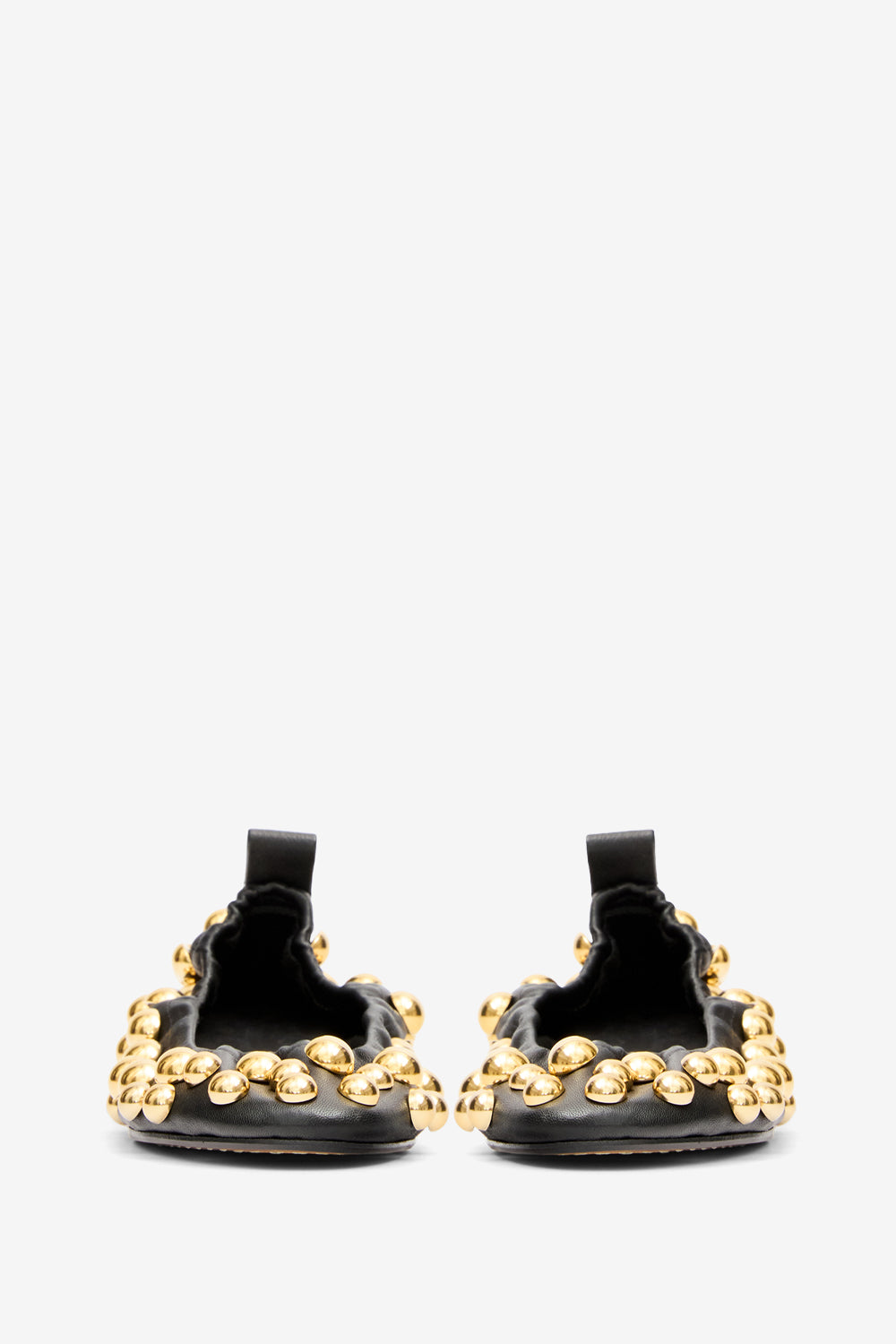 Belna 스터드 디테일 가죽 발레리나 슈즈 - Black and gold - Woman - 4