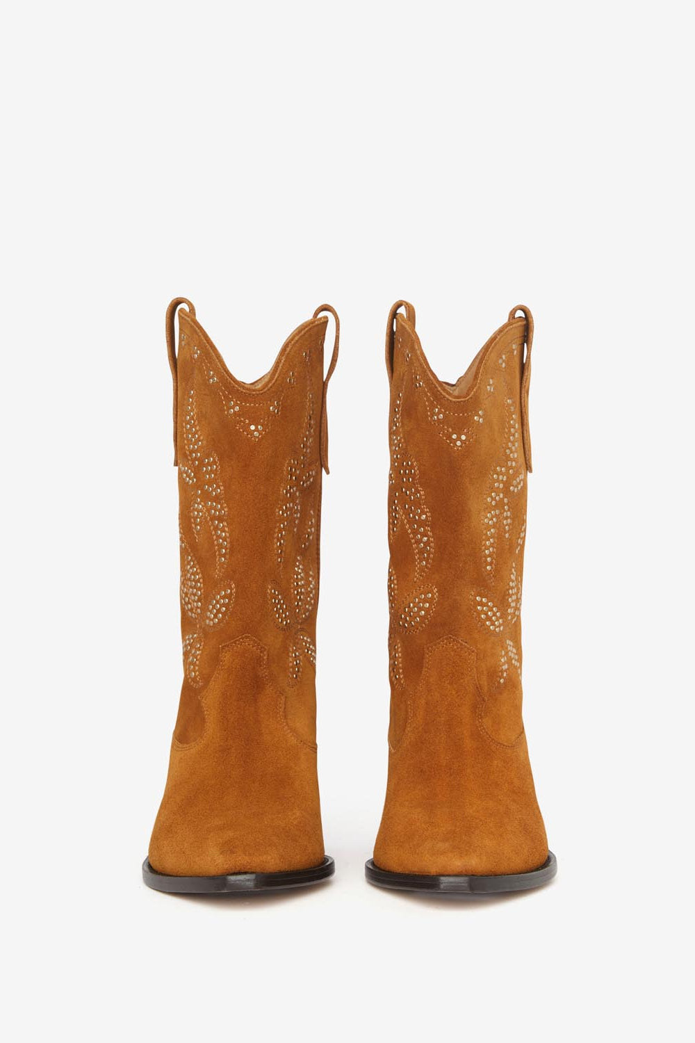 Duerto studded cowboy boots - Cognac-gold - Woman - 4