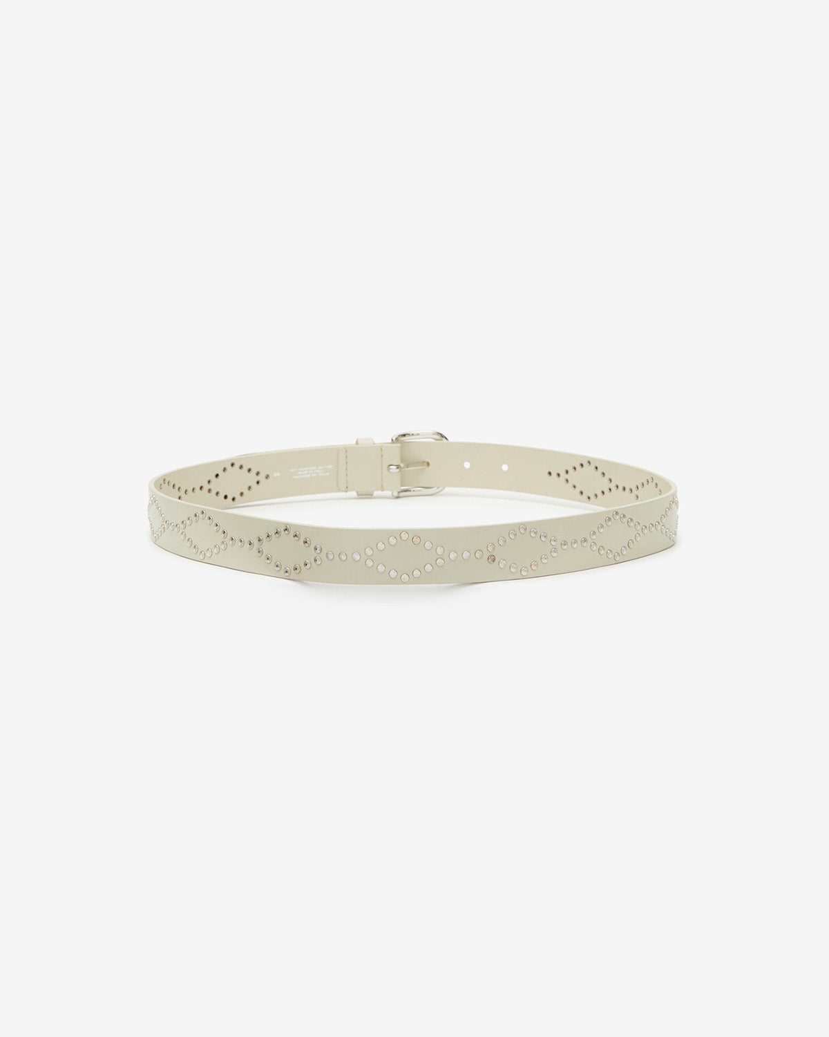 Cintura in pelle borchiata liliana - Chalk-silver - Woman - 2