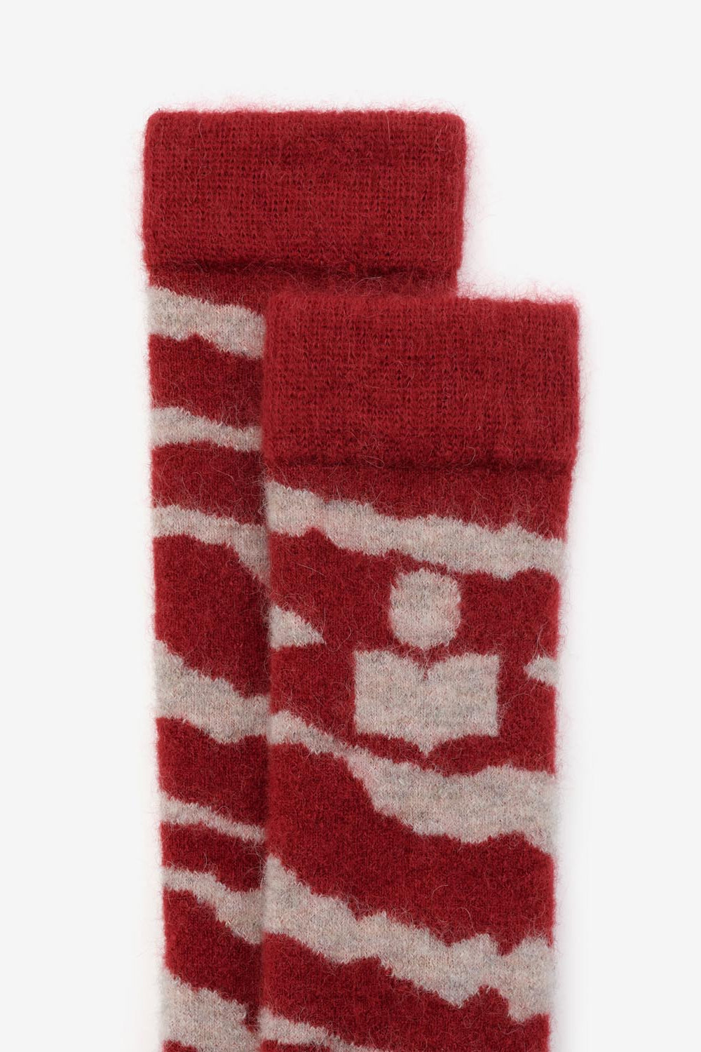 Shona zebra pattern socks - Raspberry-beige - Woman - 2
