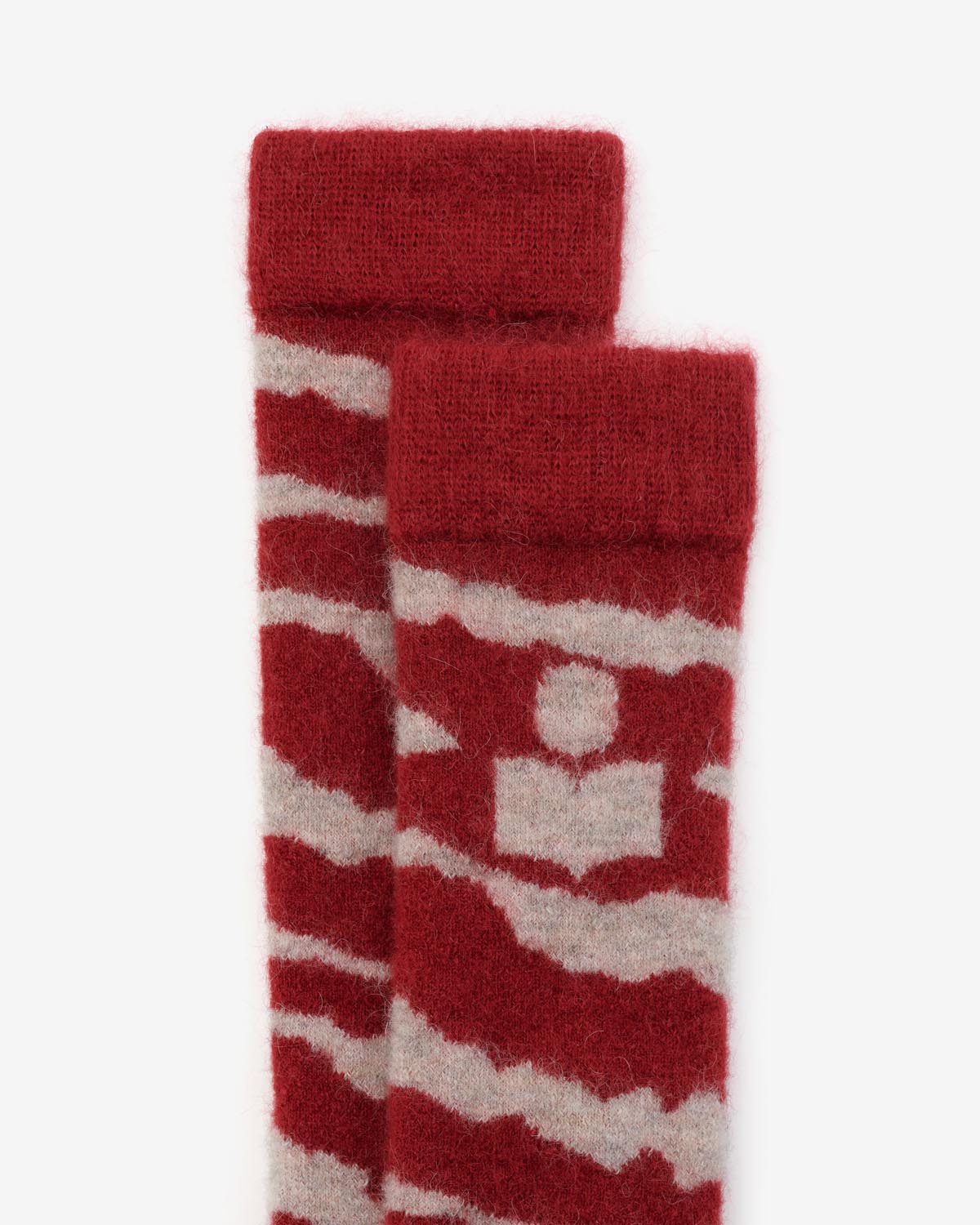 Shona zebra pattern socks - Raspberry-beige - Woman - 2