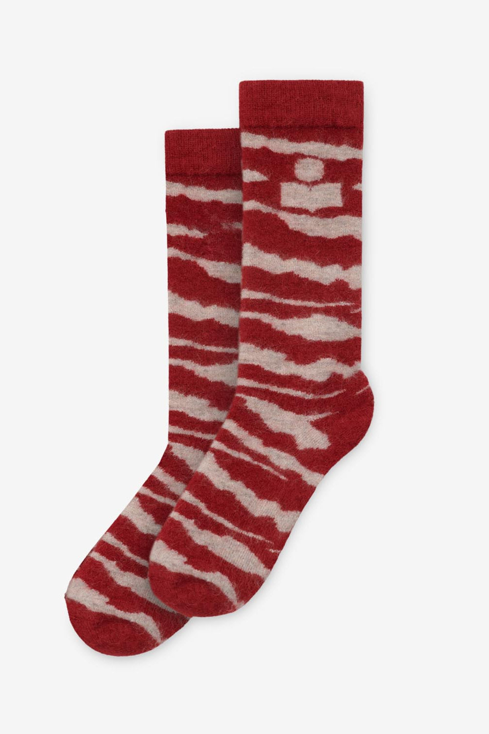 Shona zebra pattern socks - Raspberry-beige - Woman - 1