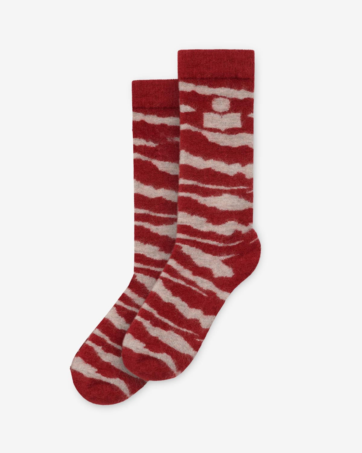 Shona zebra pattern socks - Raspberry-beige - Woman - 1