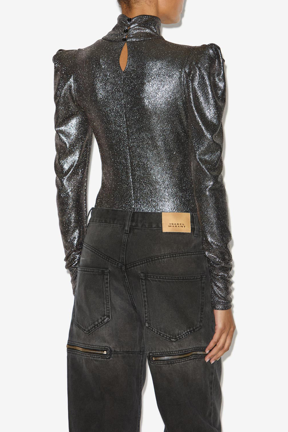 Baiola メタリック長袖トップス - Metallic black - Woman - 5