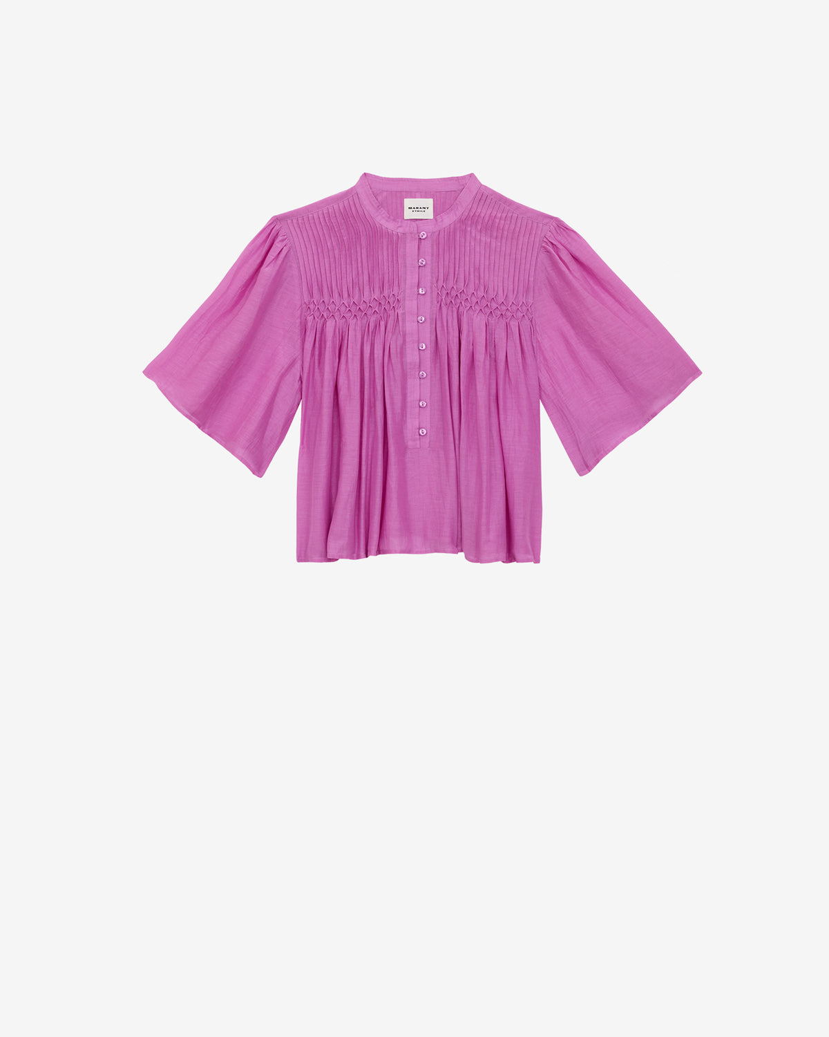 Destiny smocked cotton voile top - Pink lavender - Woman - 5