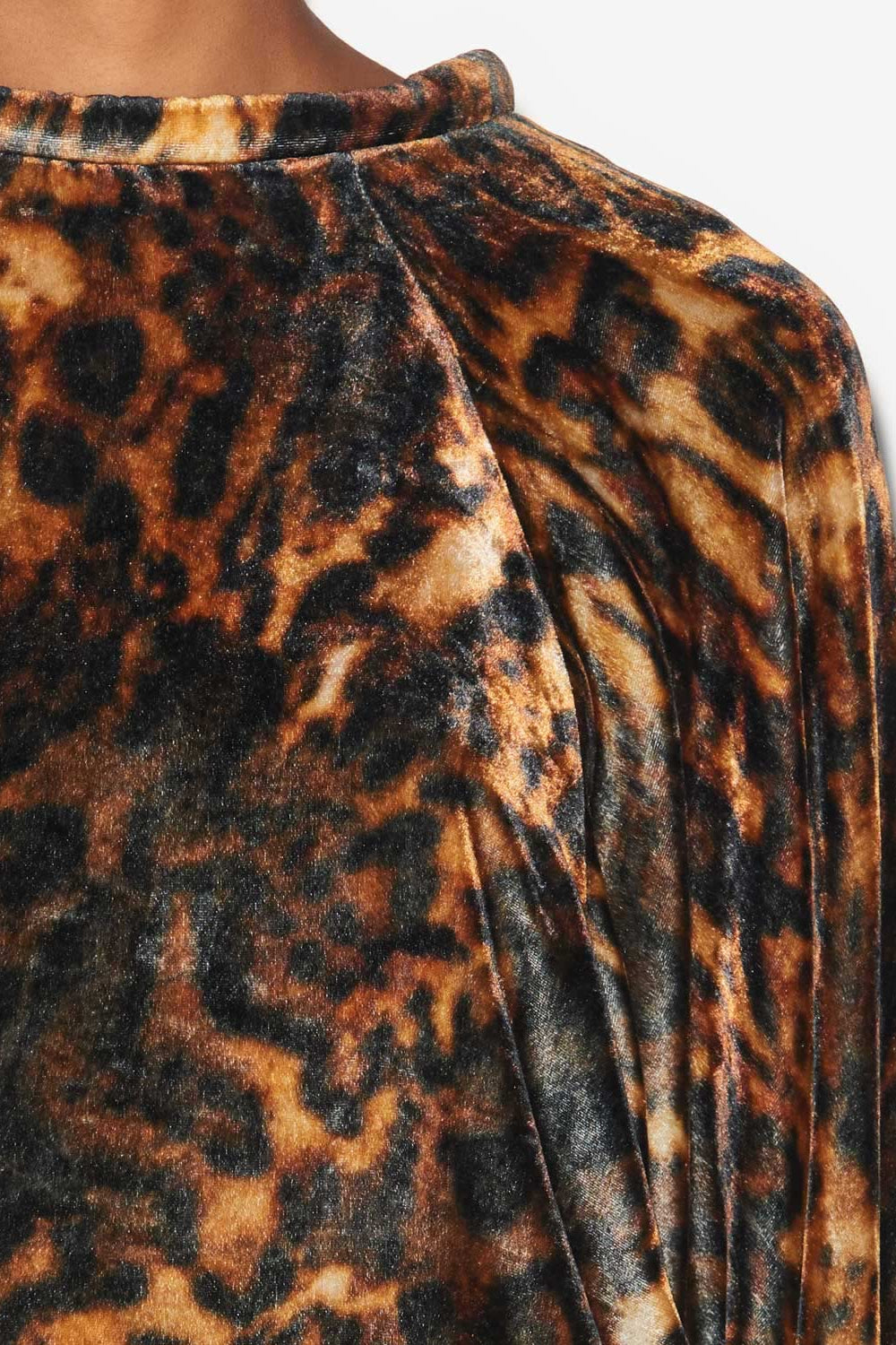 Top dabia in velluto stampato - Leopard - Woman - 3