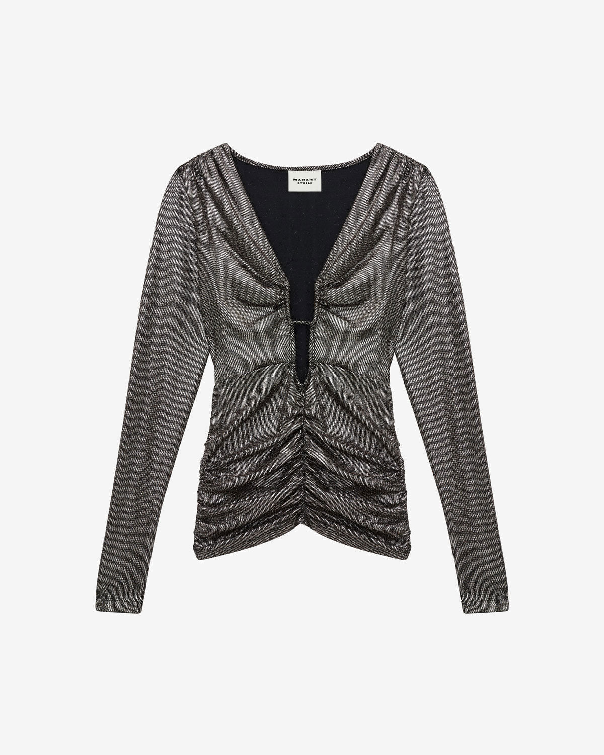 Buffy top Woman Metallic black 4