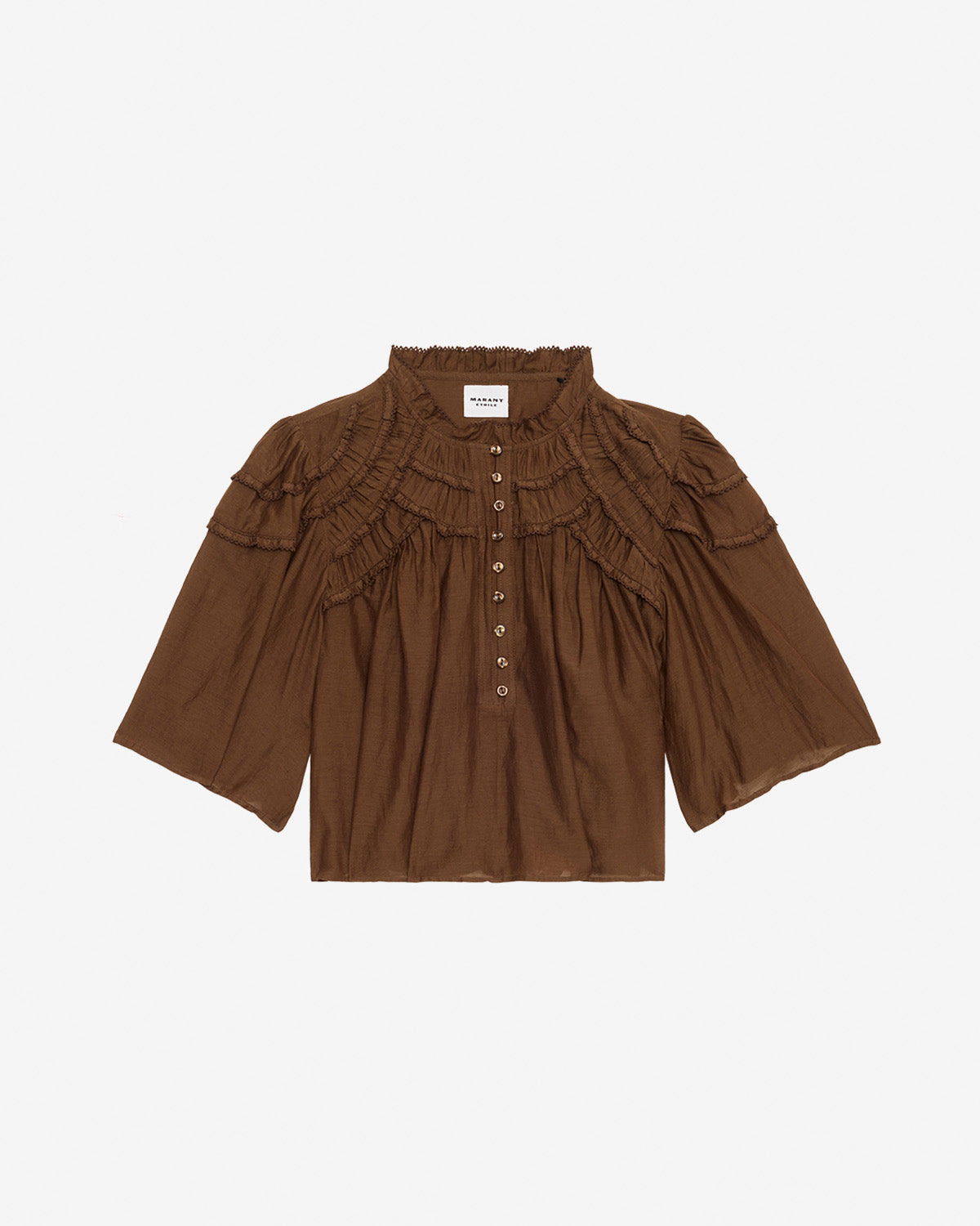 Carmen top Woman Dark khaki 4
