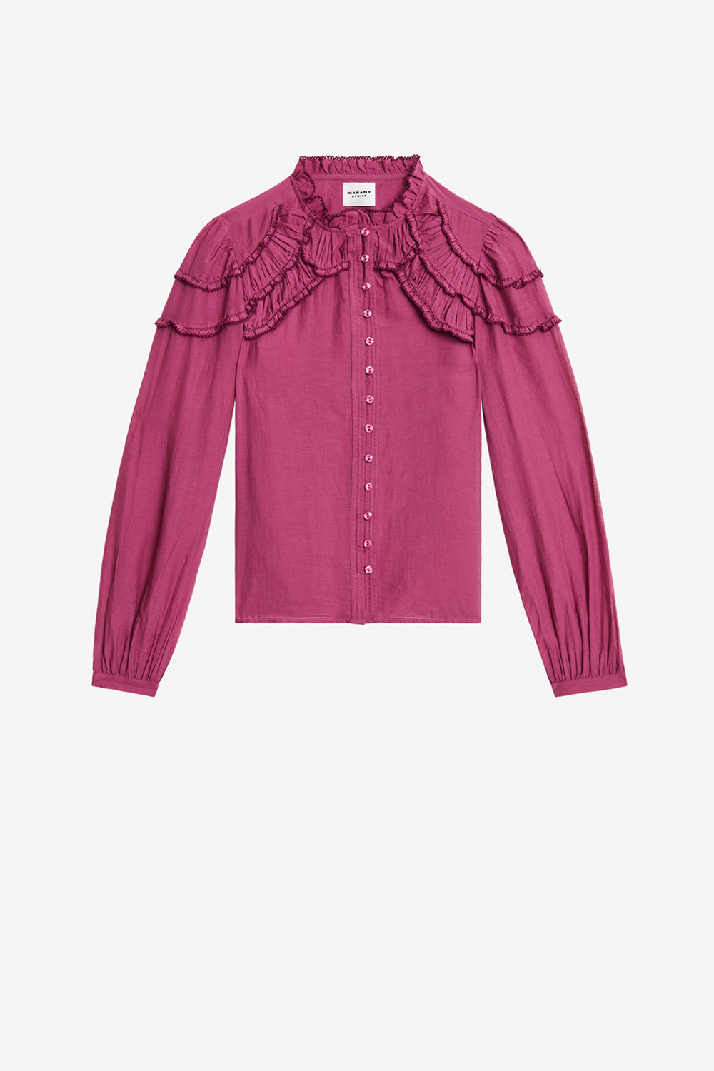 Blusa christa in cotone arricciato - Rosa - Woman - 1
