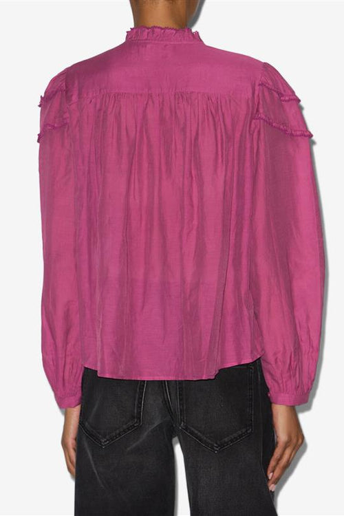 Blusa christa in cotone arricciato - Rosa - Woman - 5