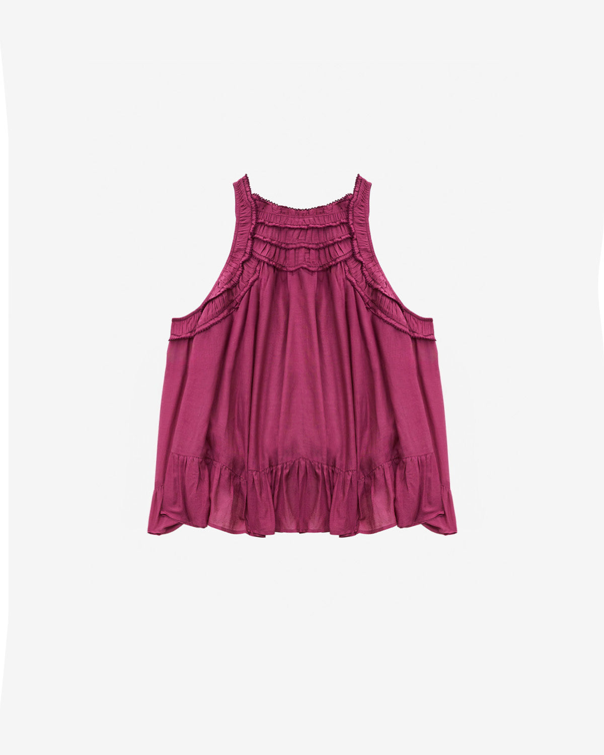 Carlee 주름진 면 탑 - 분홍색 - Woman - 3