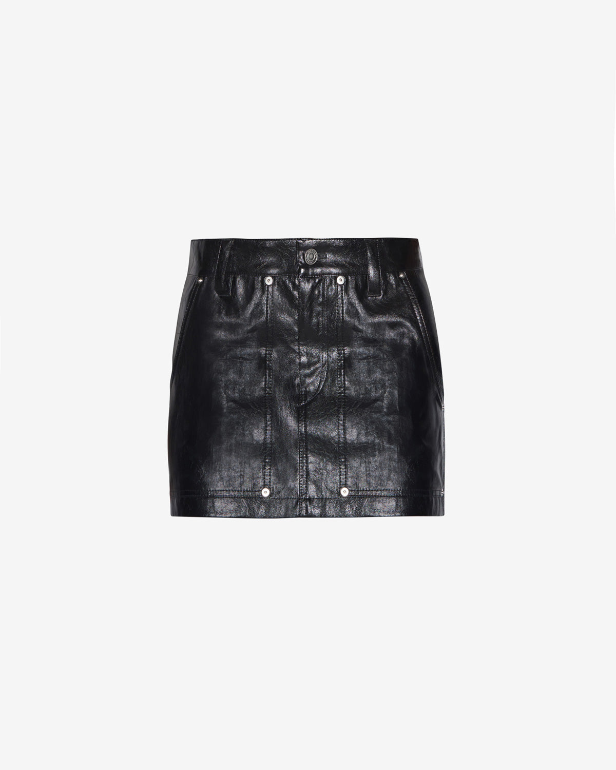 Anais short leather style skirt - Black - Woman - 5