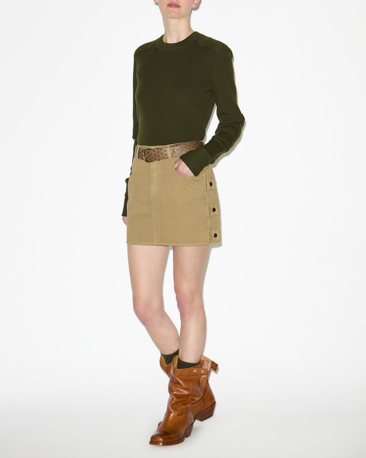 Stessy skirt Woman Khaki 4