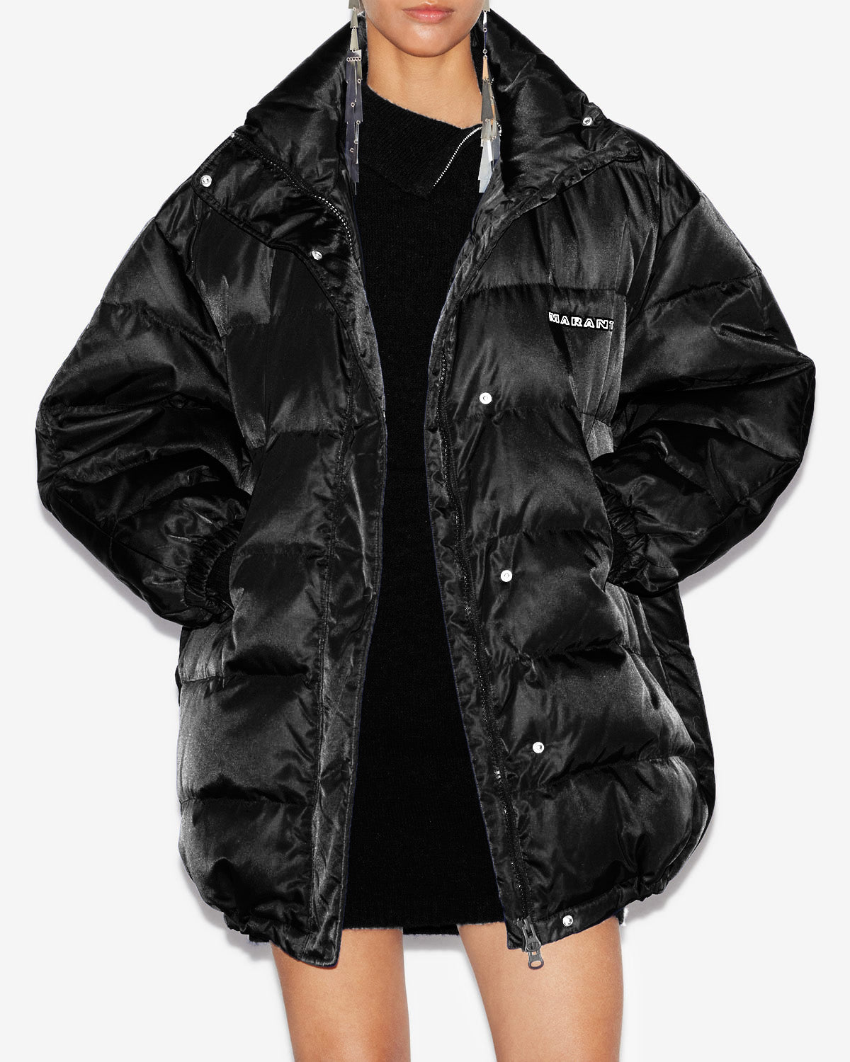 Cappotto in piumino belize tinta unita medio-lungo - Nero - Woman - 2