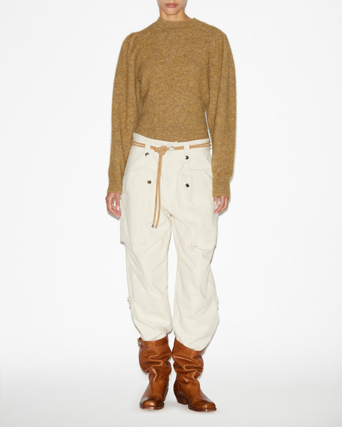 Pantaloni jannick Woman Ecru 3