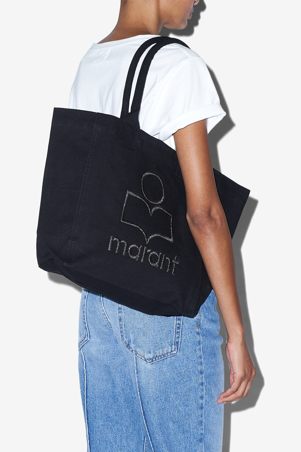 Bolso small yenky de algodón con logotipo - Negro - Woman - 2