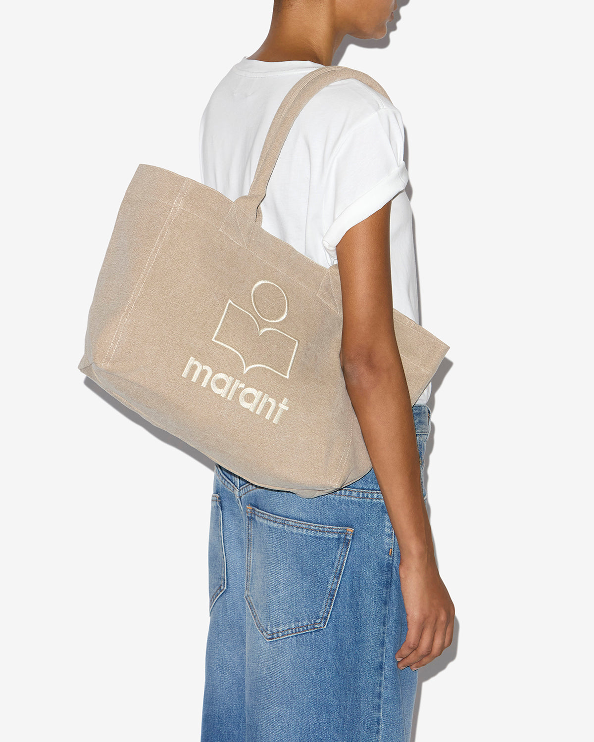 Sac yenky zipped en coton délavé à logo  - Beige - Woman - 7