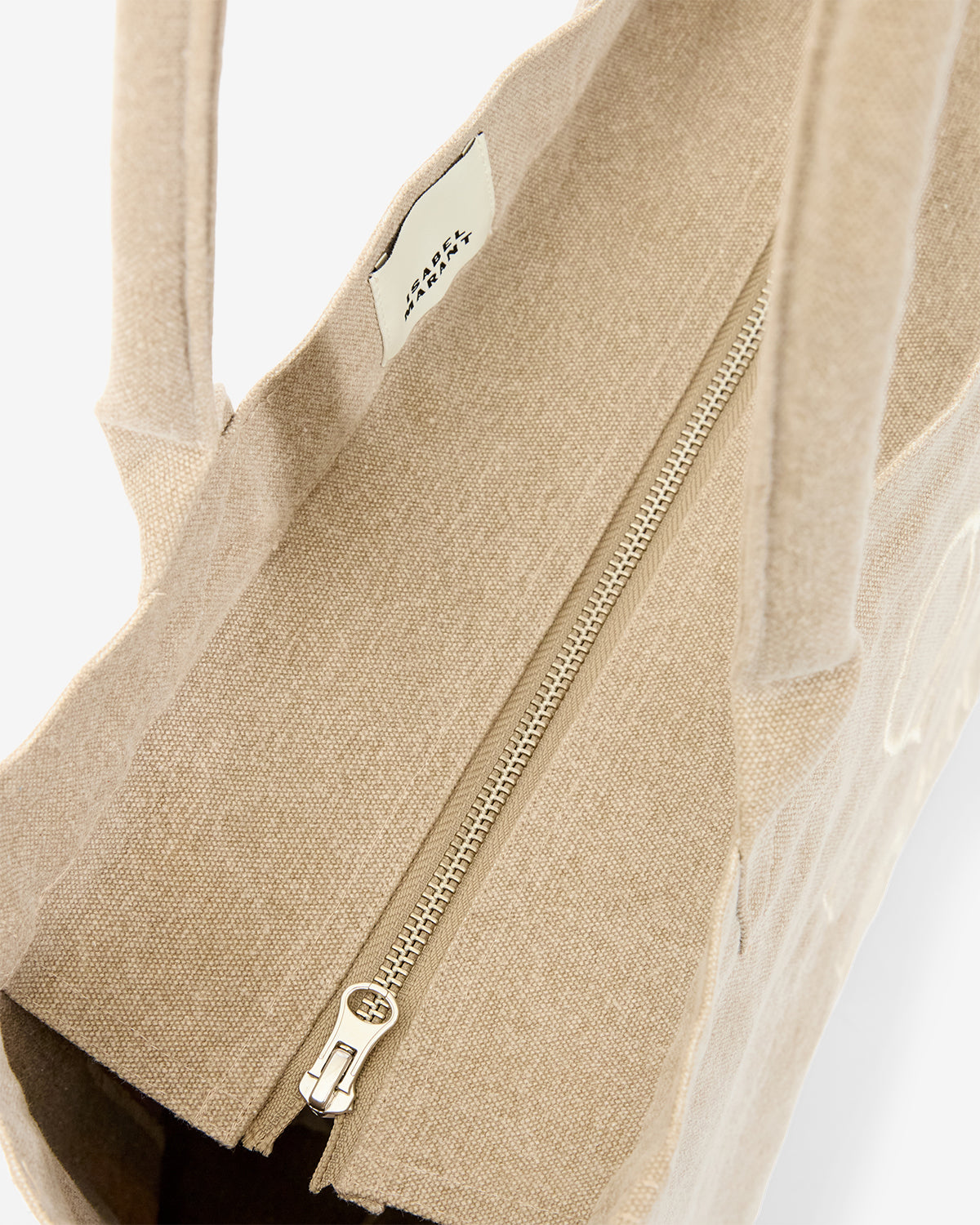 Sac yenky zipped en coton délavé à logo  - Beige - Woman - 5