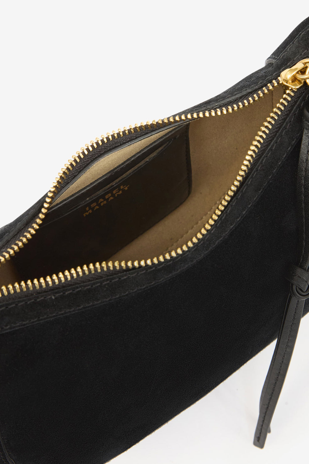 Sac porté épaule en cuir de veau velours tressé oskan moon - Noir - Woman - 3