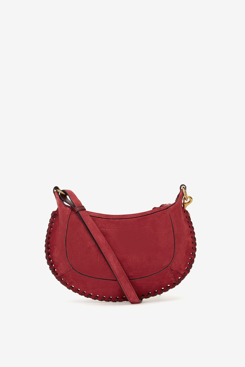 Sac porté épaule oskan moon en cuir de veau velours tressé - Berry - Woman - 2