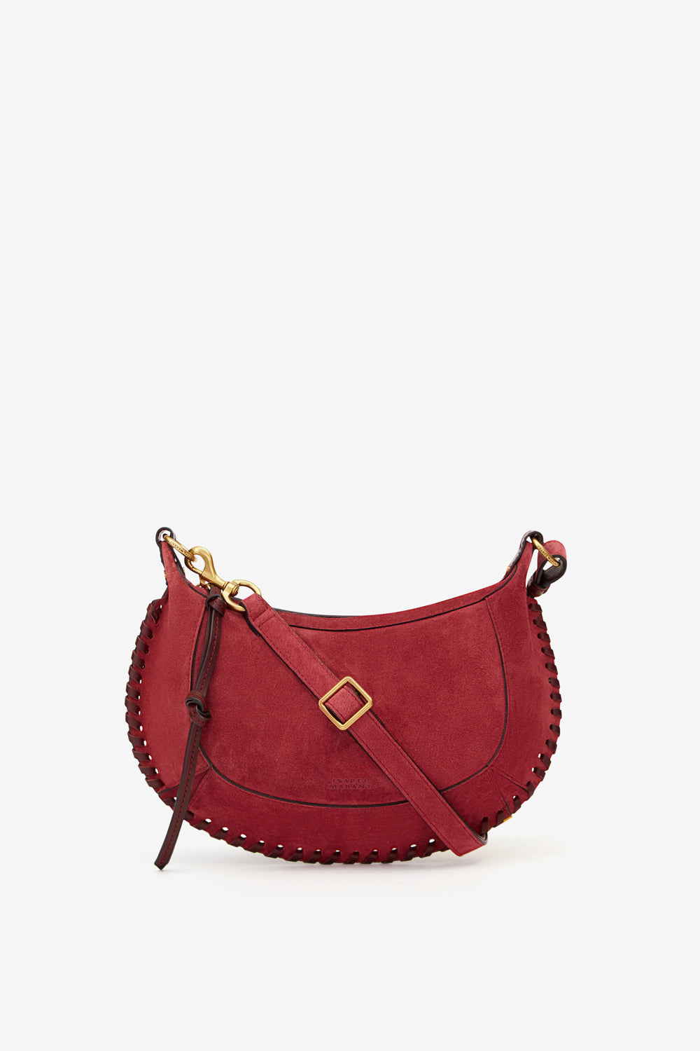 Sac porté épaule oskan moon en cuir de veau velours tressé - Berry - Woman - 1