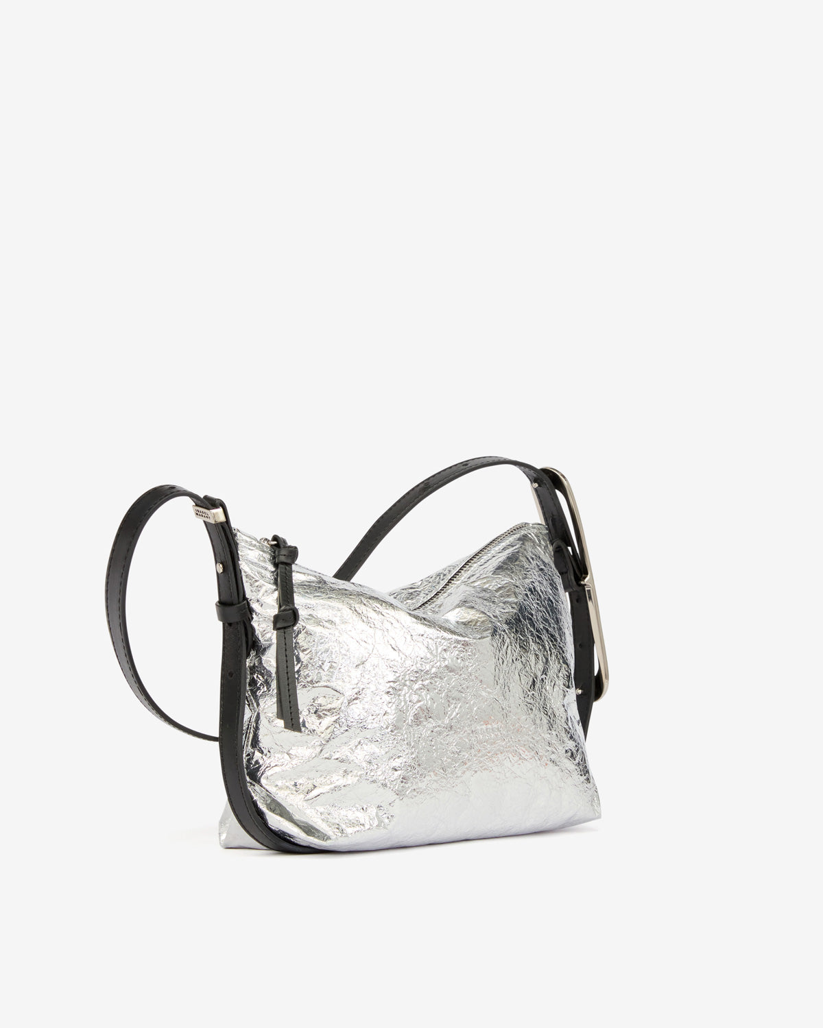 Bolso mini de piel de cordero metalizada leyden - Plata - Woman - 4