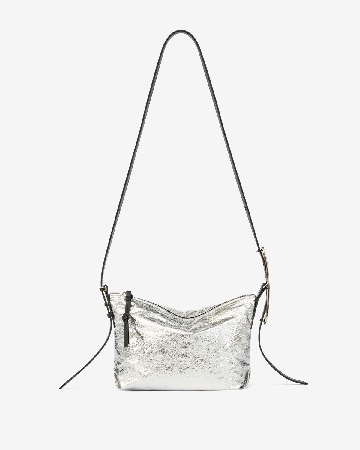 Bolso mini de piel de cordero metalizada leyden - Plata - Woman - 5