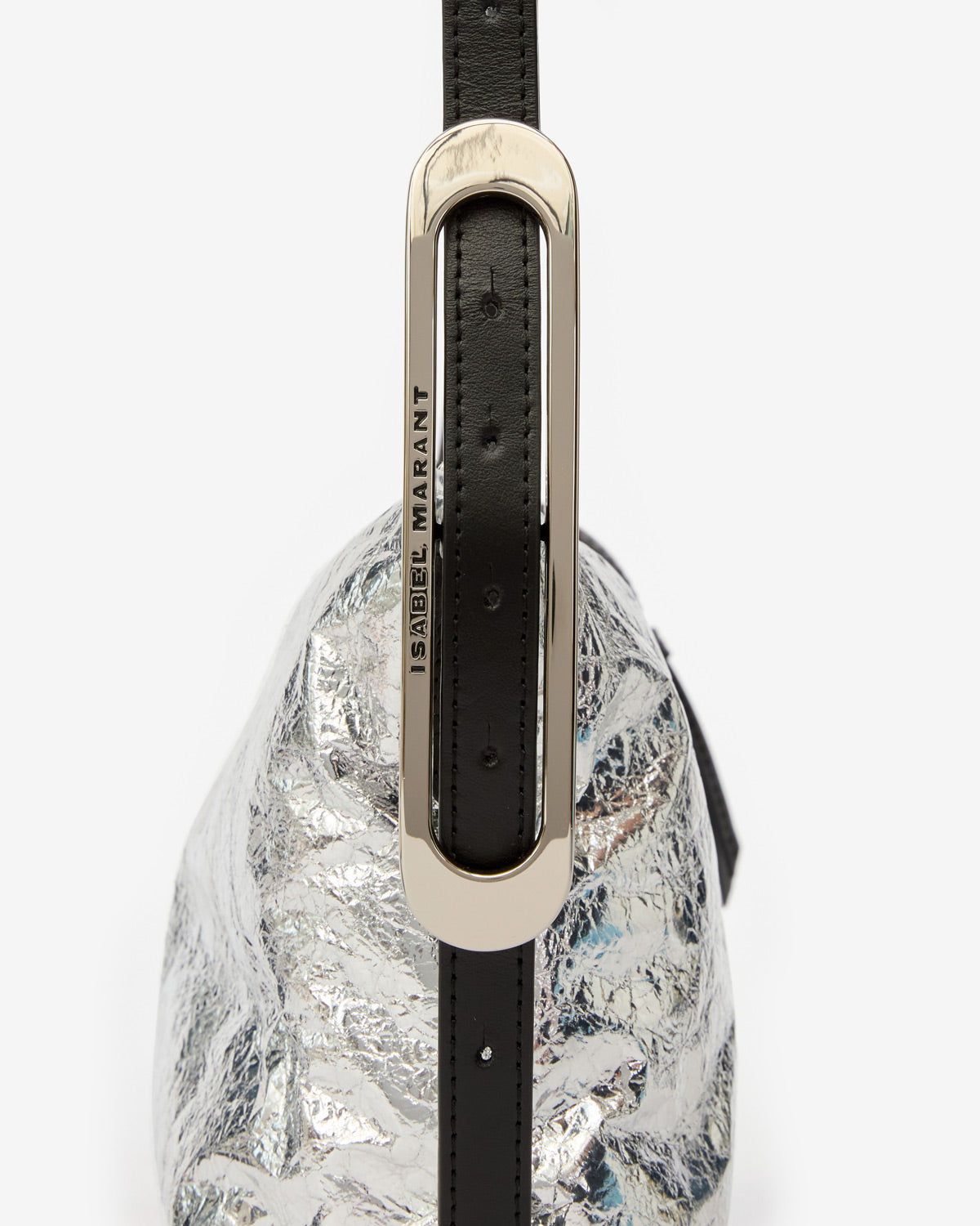 Bolso mini de piel de cordero metalizada leyden - Plata - Woman - 3