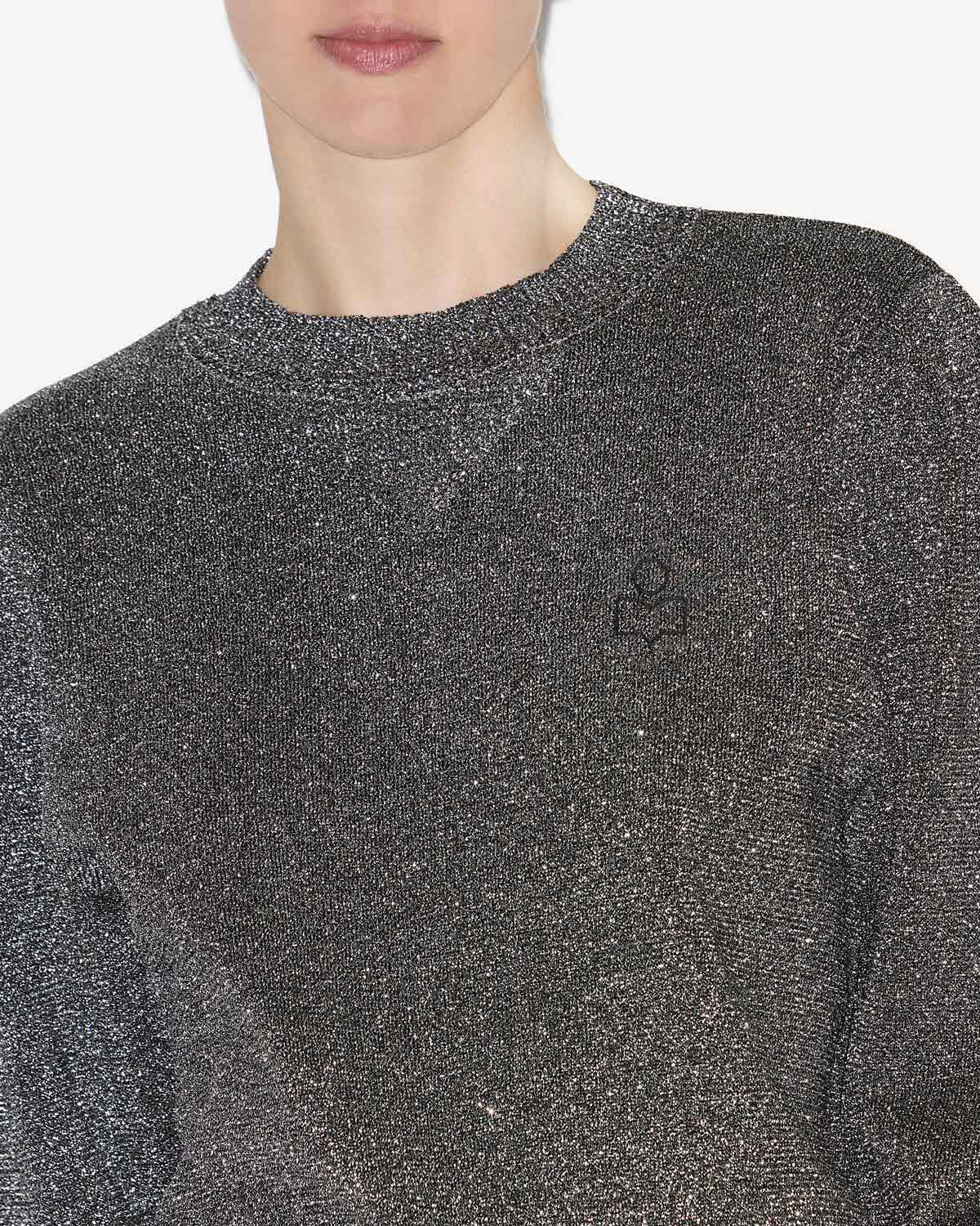 Maglione kelaya in filato lurex con logo - Argento - Woman - 2