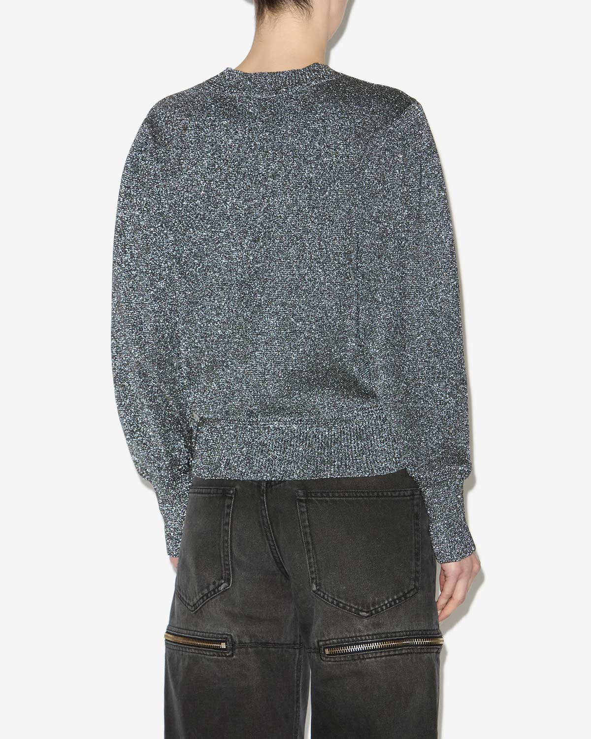 Maglione kelaya in filato lurex con logo - Argento - Woman - 4