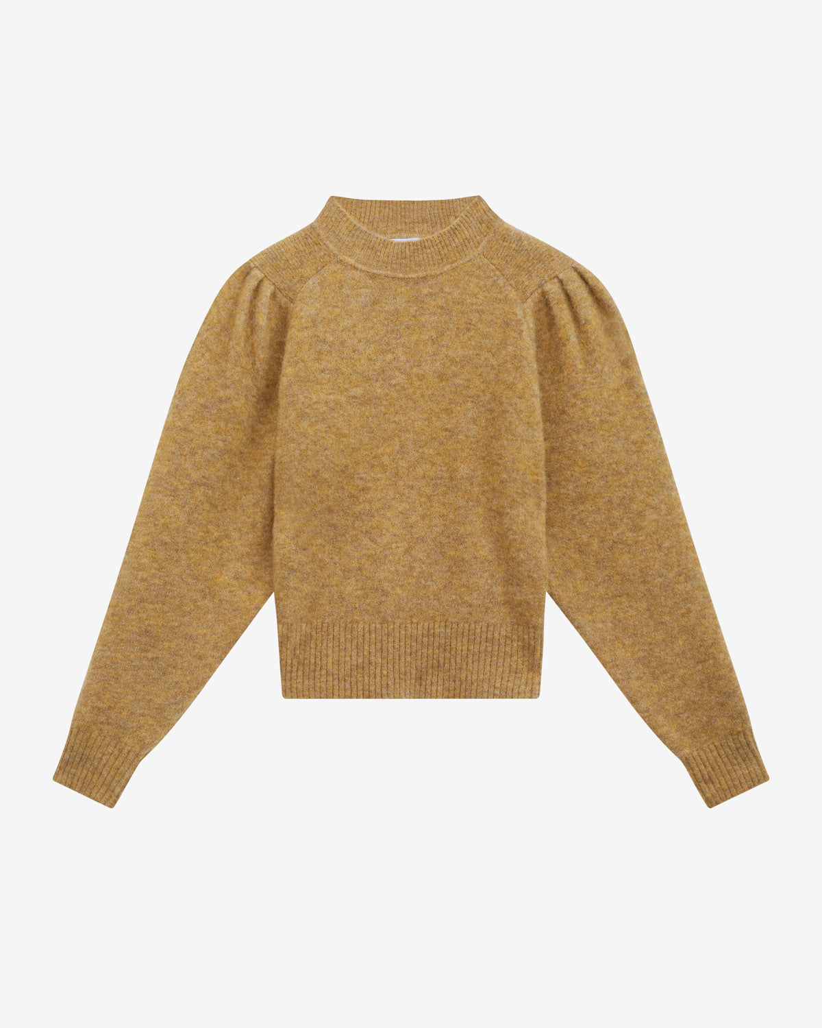 Onnie sweater in plain-colored alpaca knit - Honey - Woman - 5
